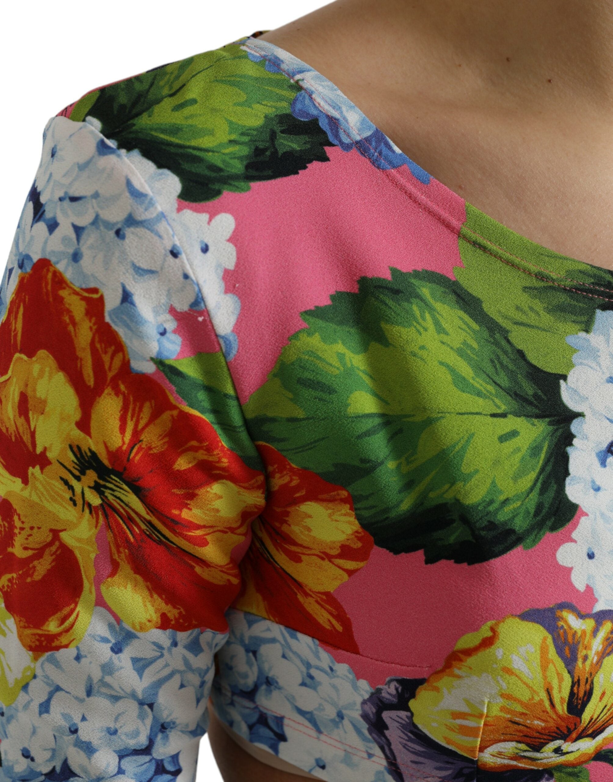 Dolce &amp; Gabbana – Kurze Bluse mit floraler Eleganz