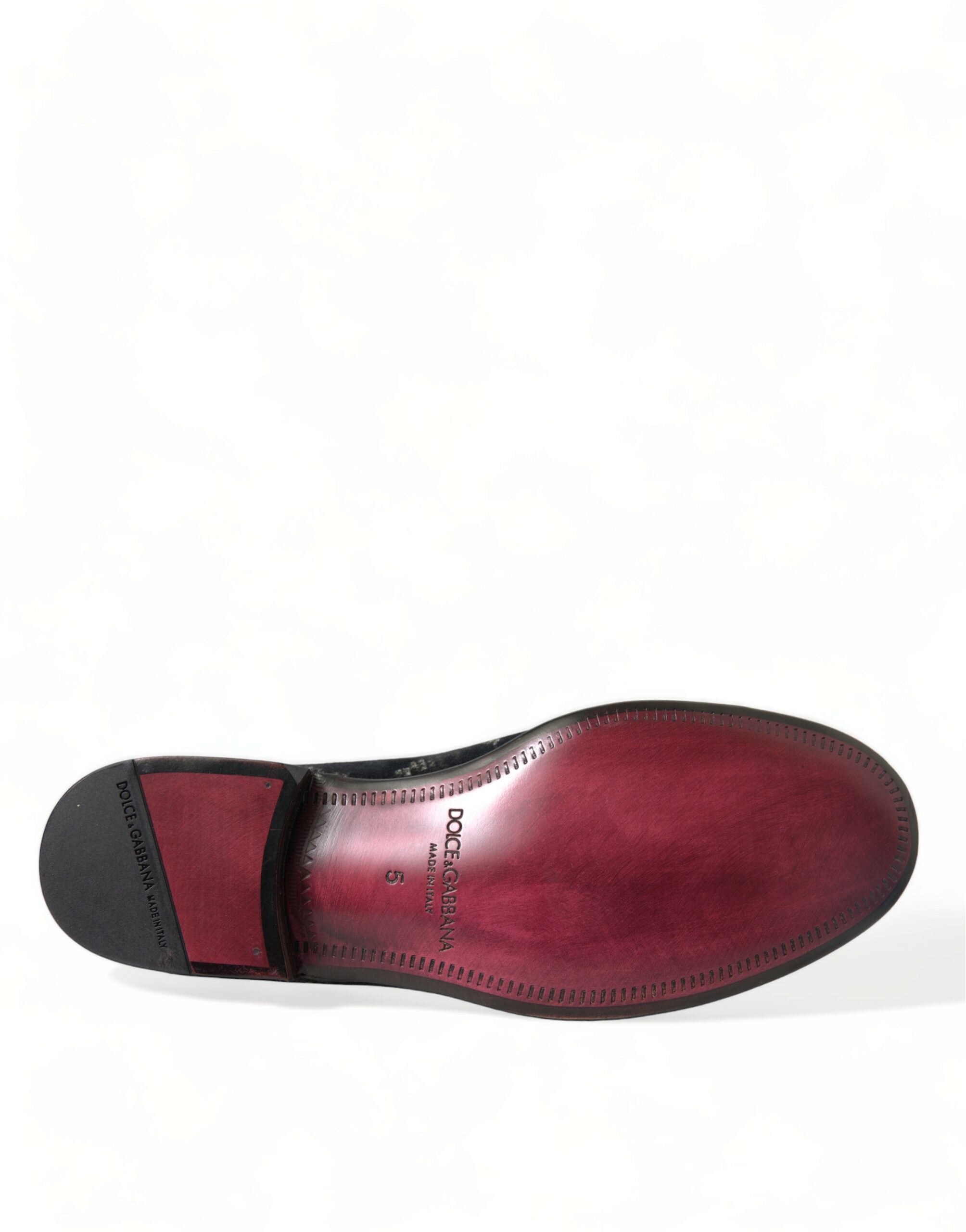 Dolce &amp; Gabbana Elegante Loafer aus Samt mit Blumenmuster