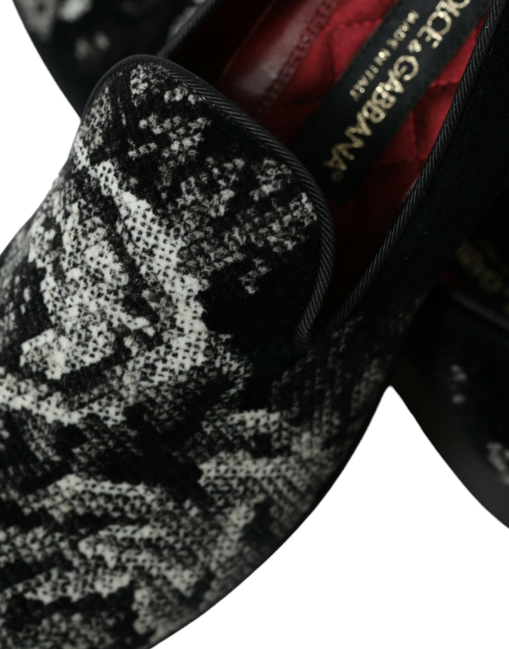 Dolce &amp; Gabbana Elegante Loafer aus Samt mit Blumenmuster