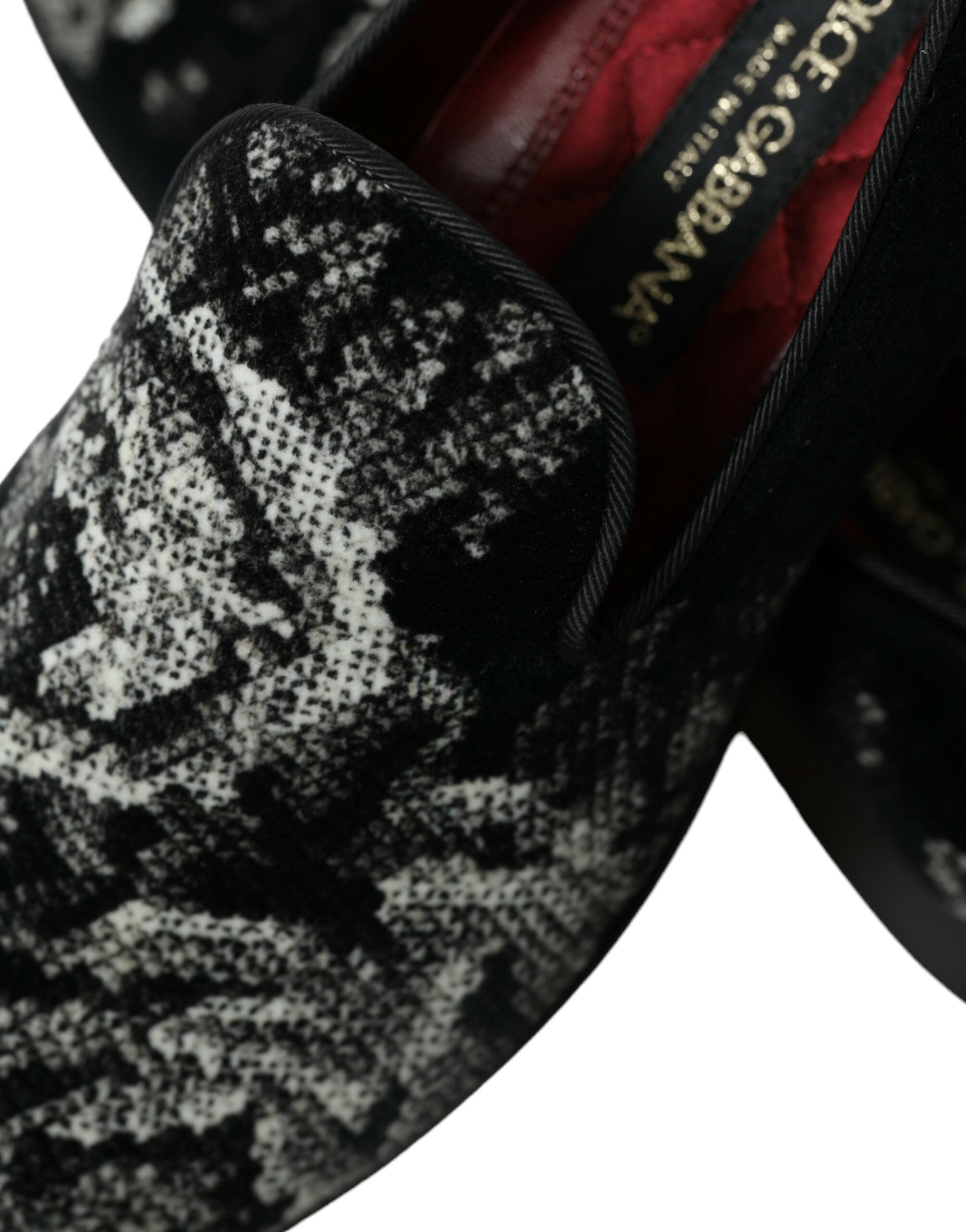 Dolce &amp; Gabbana Elegante Loafer aus Samt mit Blumenmuster