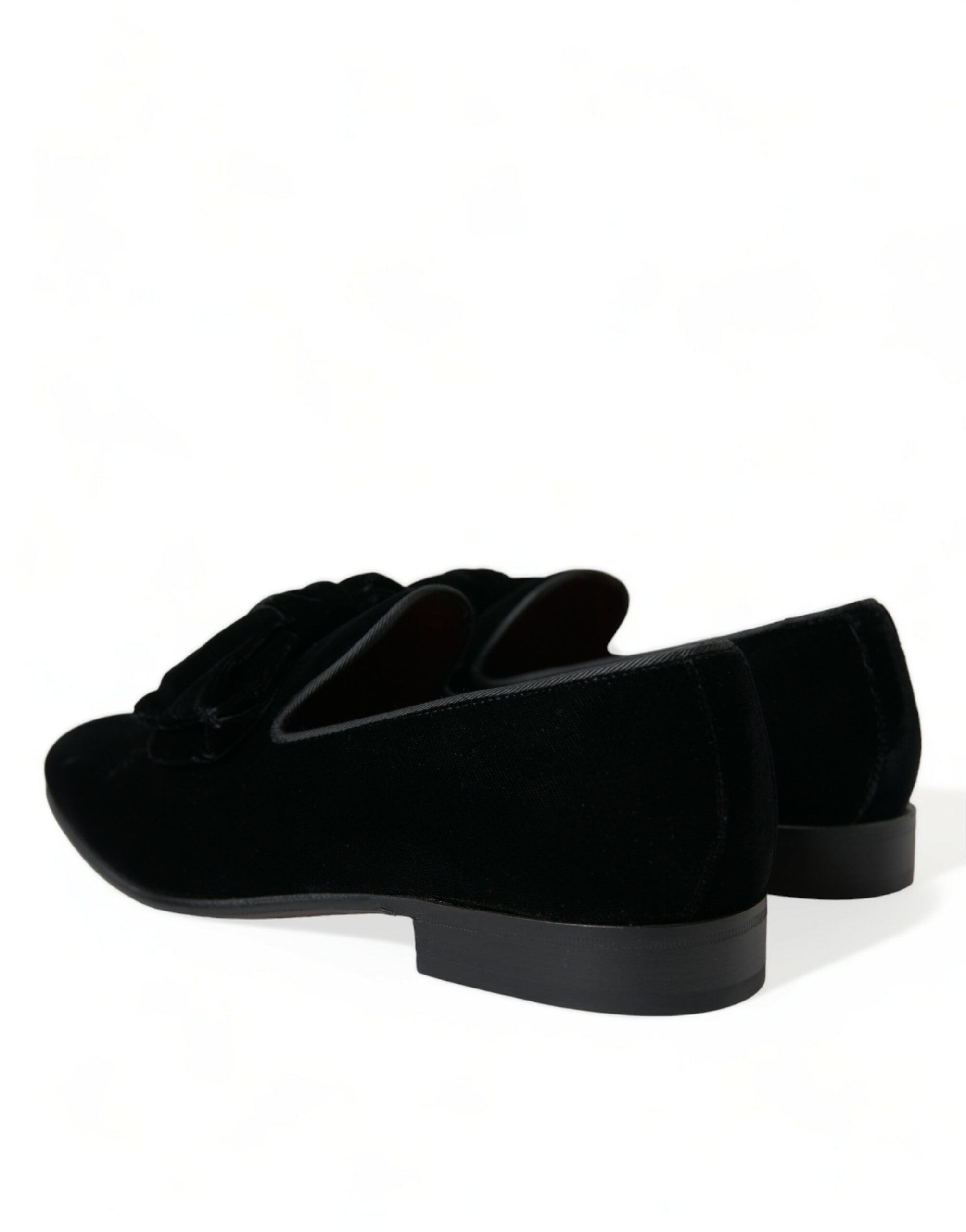 Dolce &amp; Gabbana Elegante schwarze Samt-Loafer – Luxusschuhe für Herren