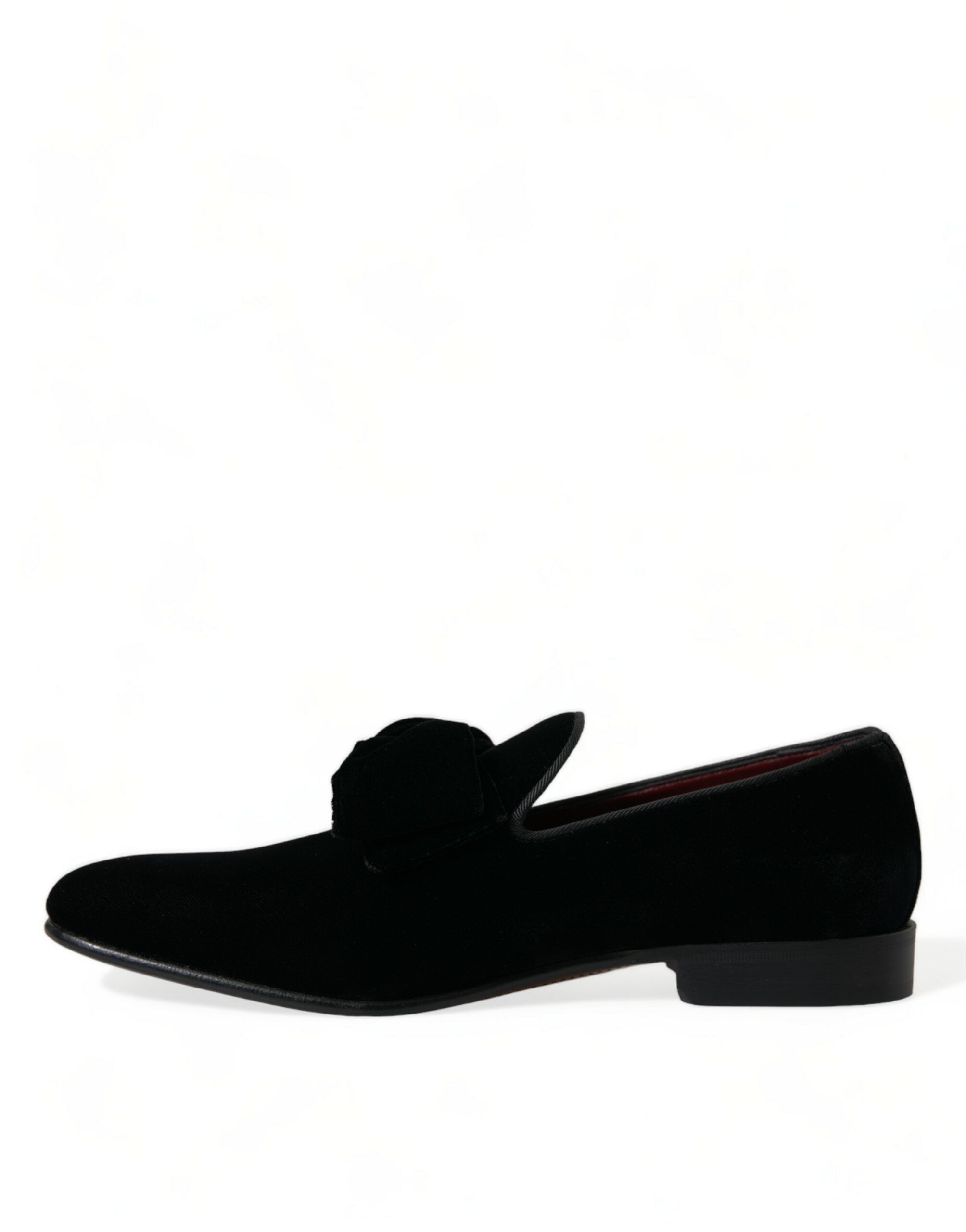 Dolce &amp; Gabbana Elegante schwarze Samt-Loafer – Luxusschuhe für Herren