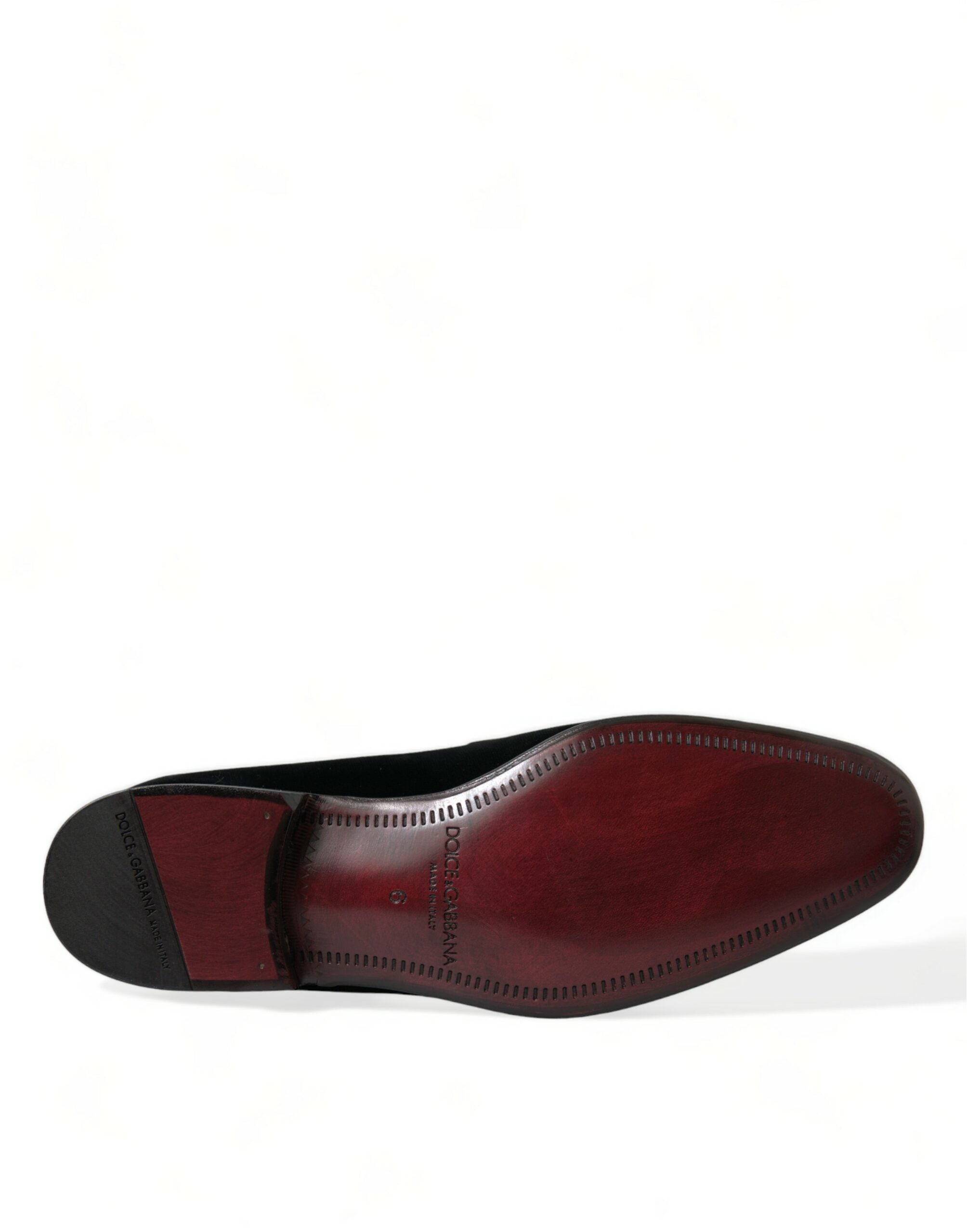 Dolce &amp; Gabbana Elegante schwarze Samt-Loafer – Luxusschuhe für Herren