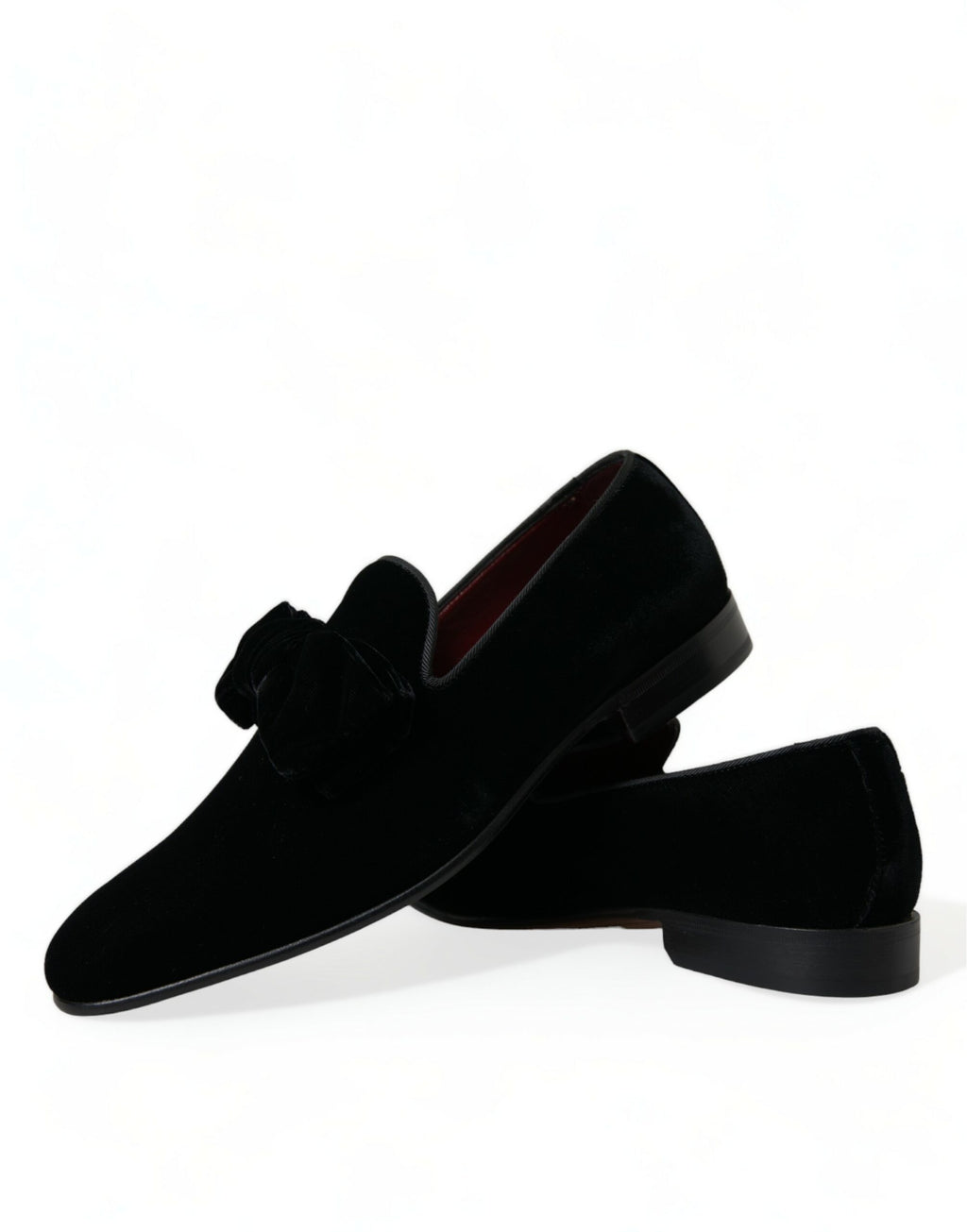 Dolce &amp; Gabbana Elegante schwarze Samt-Loafer – Luxusschuhe für Herren