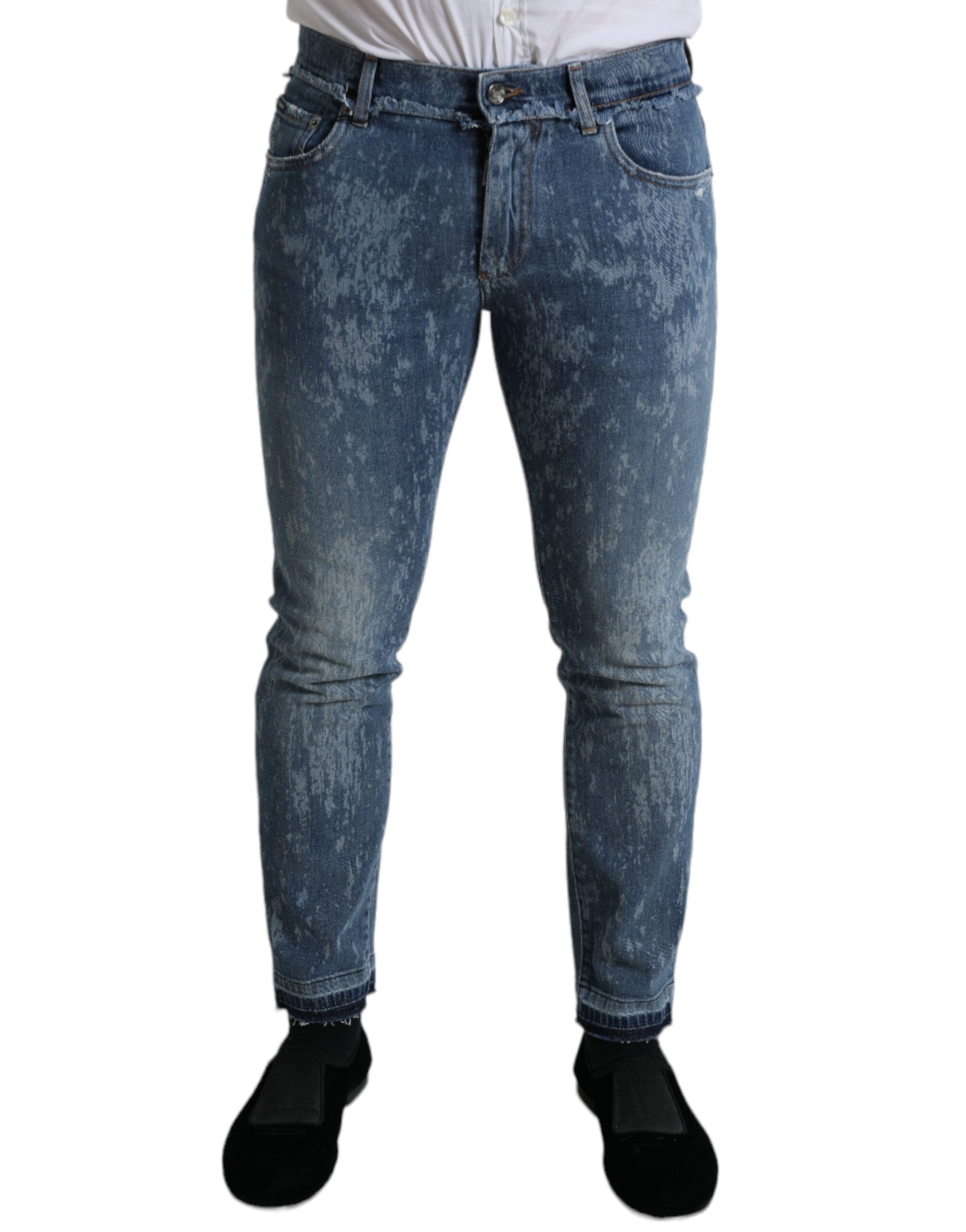Dolce &amp; Gabbana Schicke, blaue Skinny-Jeans aus Stretch-Denim
