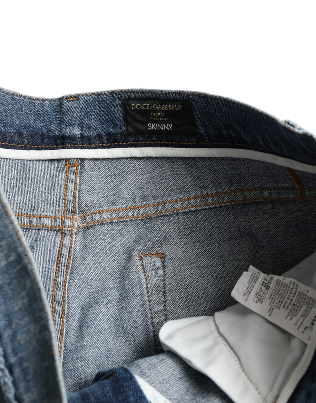 Dolce &amp; Gabbana Schicke, blaue Skinny-Jeans aus Stretch-Denim