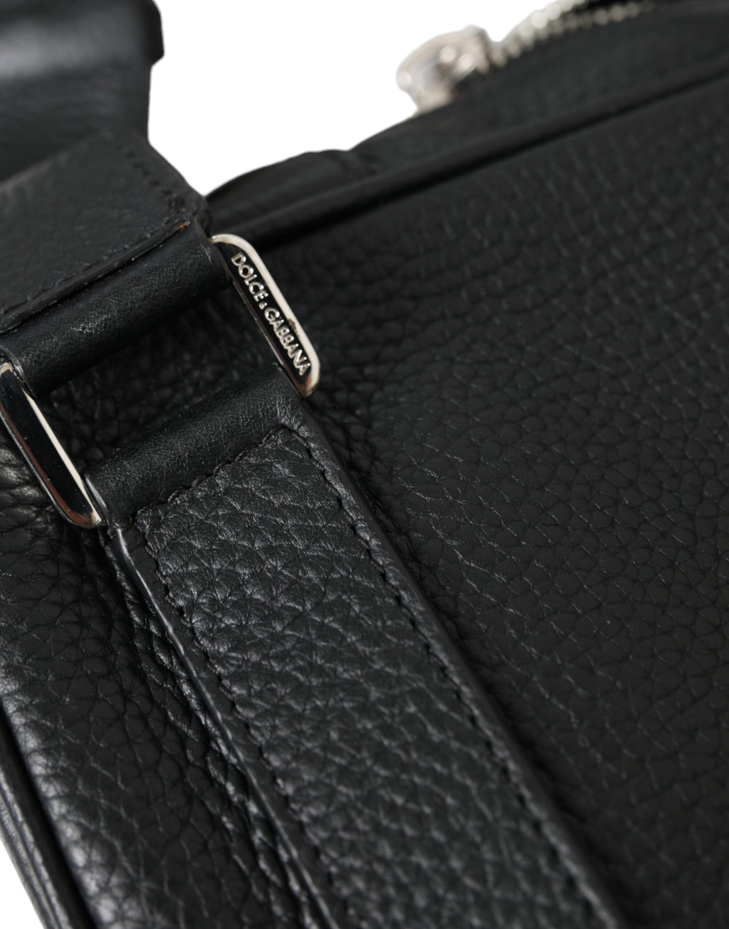 Dolce &amp; Gabbana Chic – Kleiner Rucksack aus schwarzem Kalbsleder