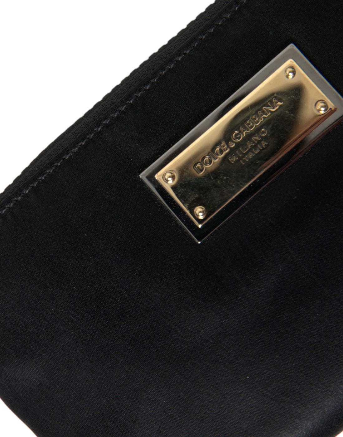 Dolce &amp; Gabbana Elegante schwarze Nylon- und Ledertasche