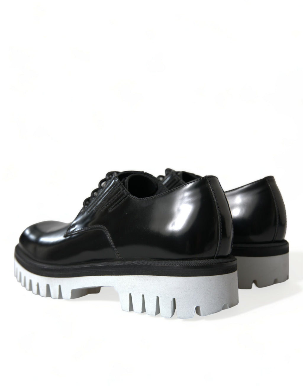 Dolce &amp; Gabbana – Edle Derby-Schuhe aus schwarz-weißem Leder