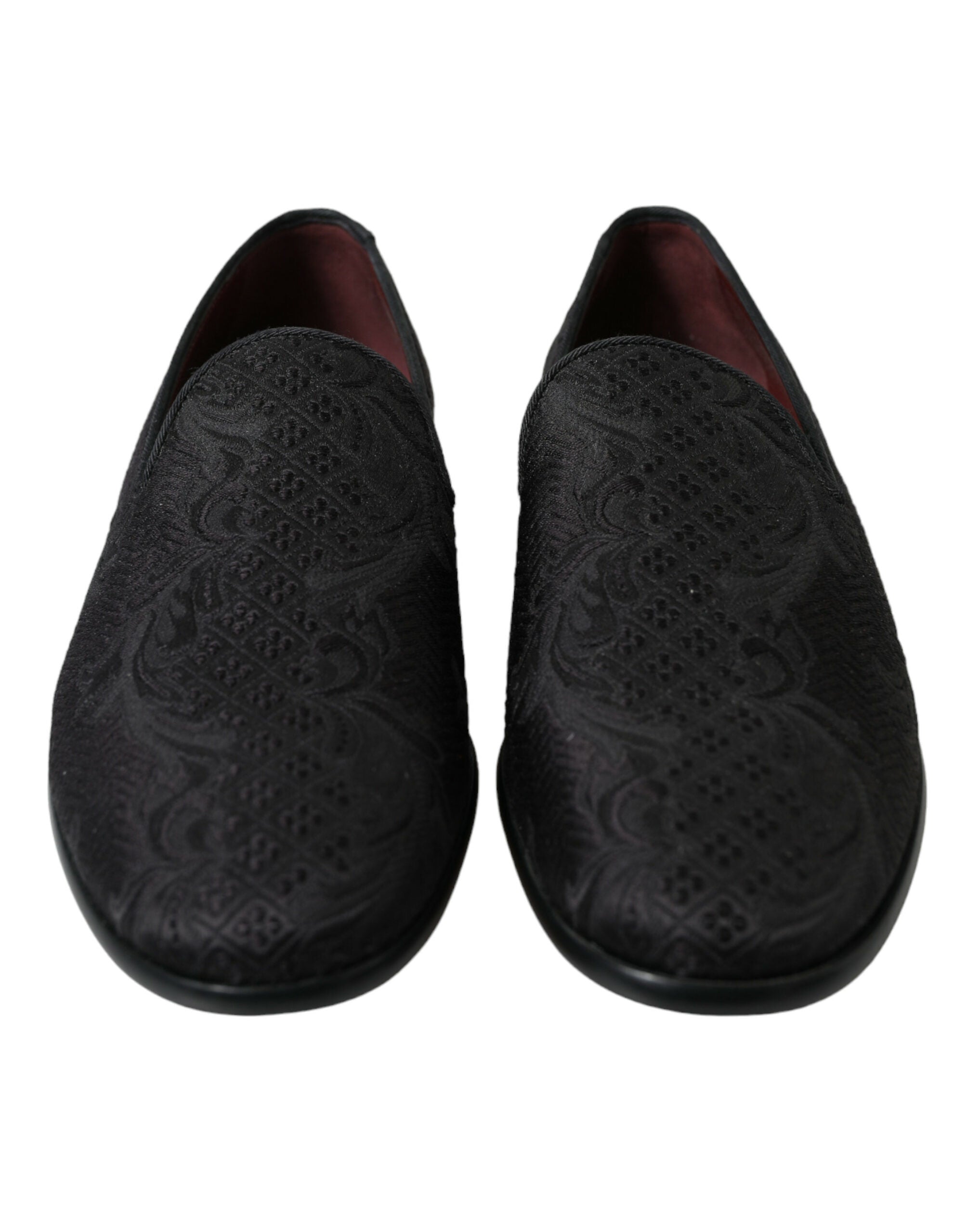 Dolce &amp; Gabbana – Elegante Loafer aus schwarzem Brokat