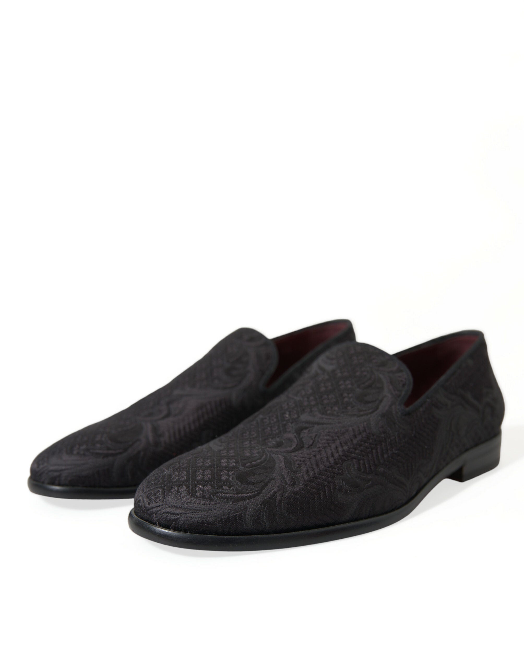 Dolce &amp; Gabbana – Elegante Loafer aus schwarzem Brokat