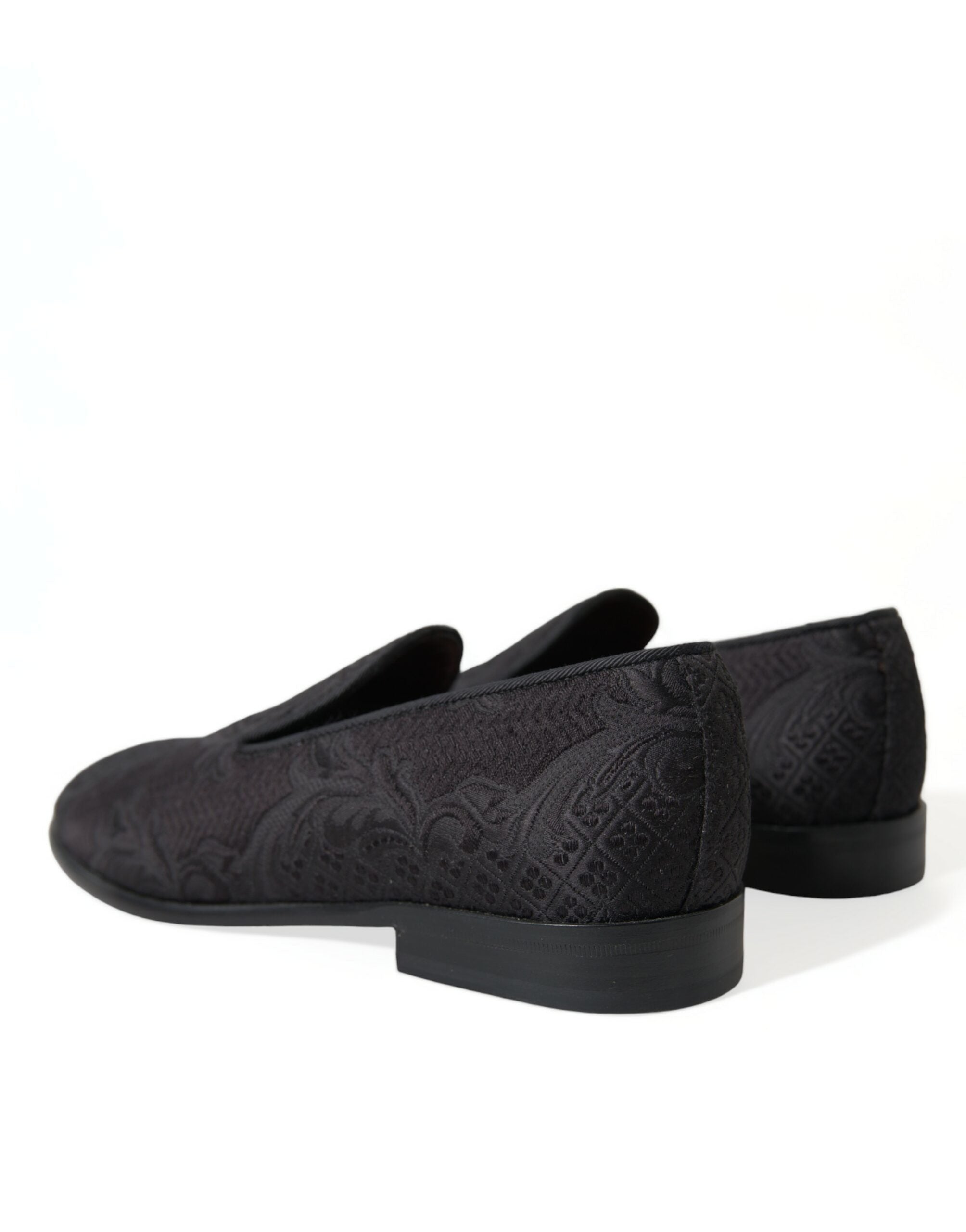 Dolce &amp; Gabbana – Elegante Loafer aus schwarzem Brokat