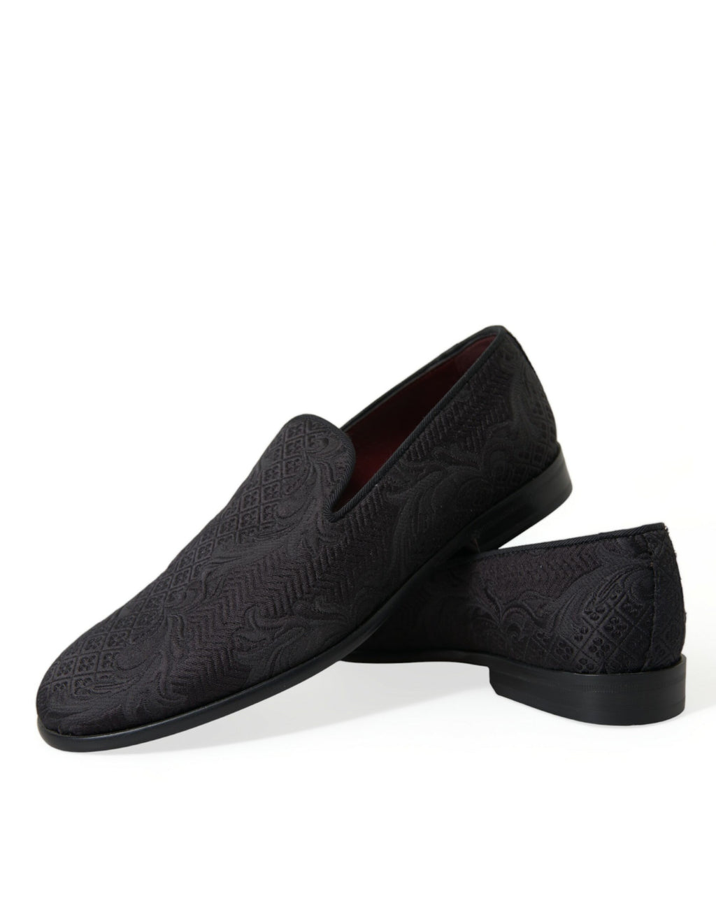 Dolce &amp; Gabbana – Elegante Loafer aus schwarzem Brokat