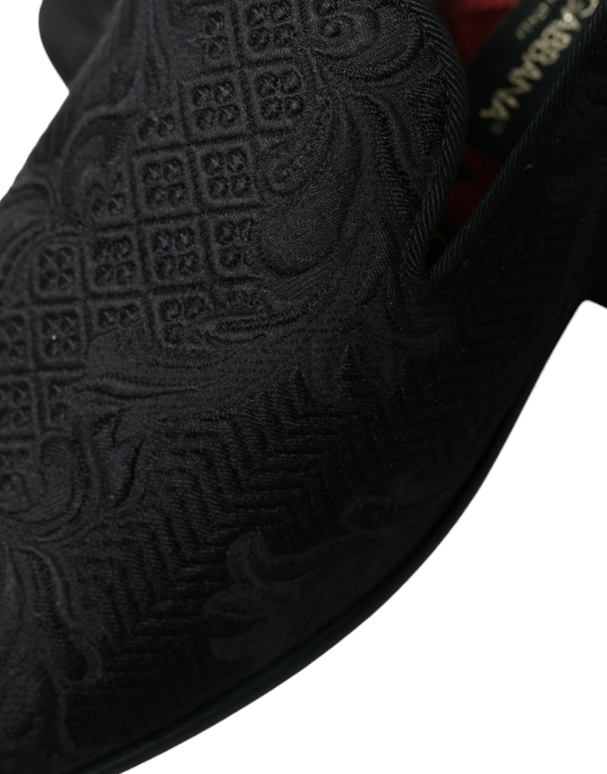 Dolce &amp; Gabbana – Elegante Loafer aus schwarzem Brokat