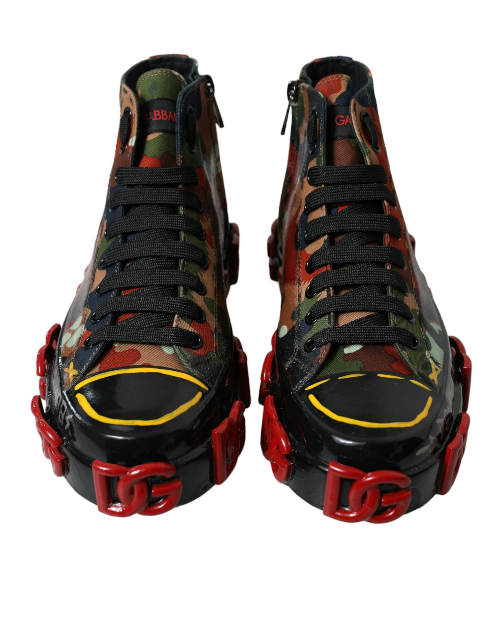 Dolce &amp; Gabbana Mehrfarbige High-Top-Sneaker mit luxuriösem Appeal