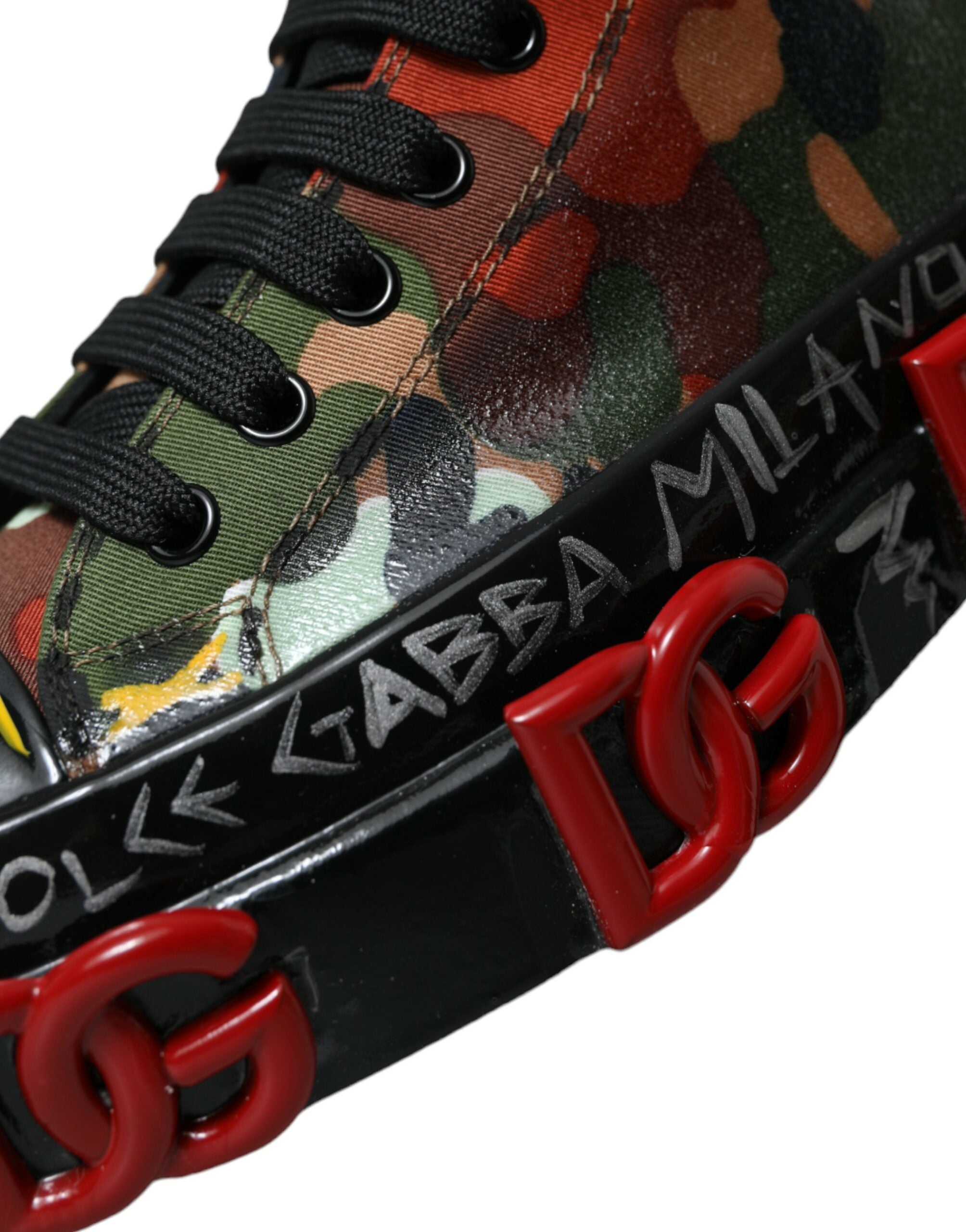 Dolce &amp; Gabbana Mehrfarbige High-Top-Sneaker mit luxuriösem Appeal
