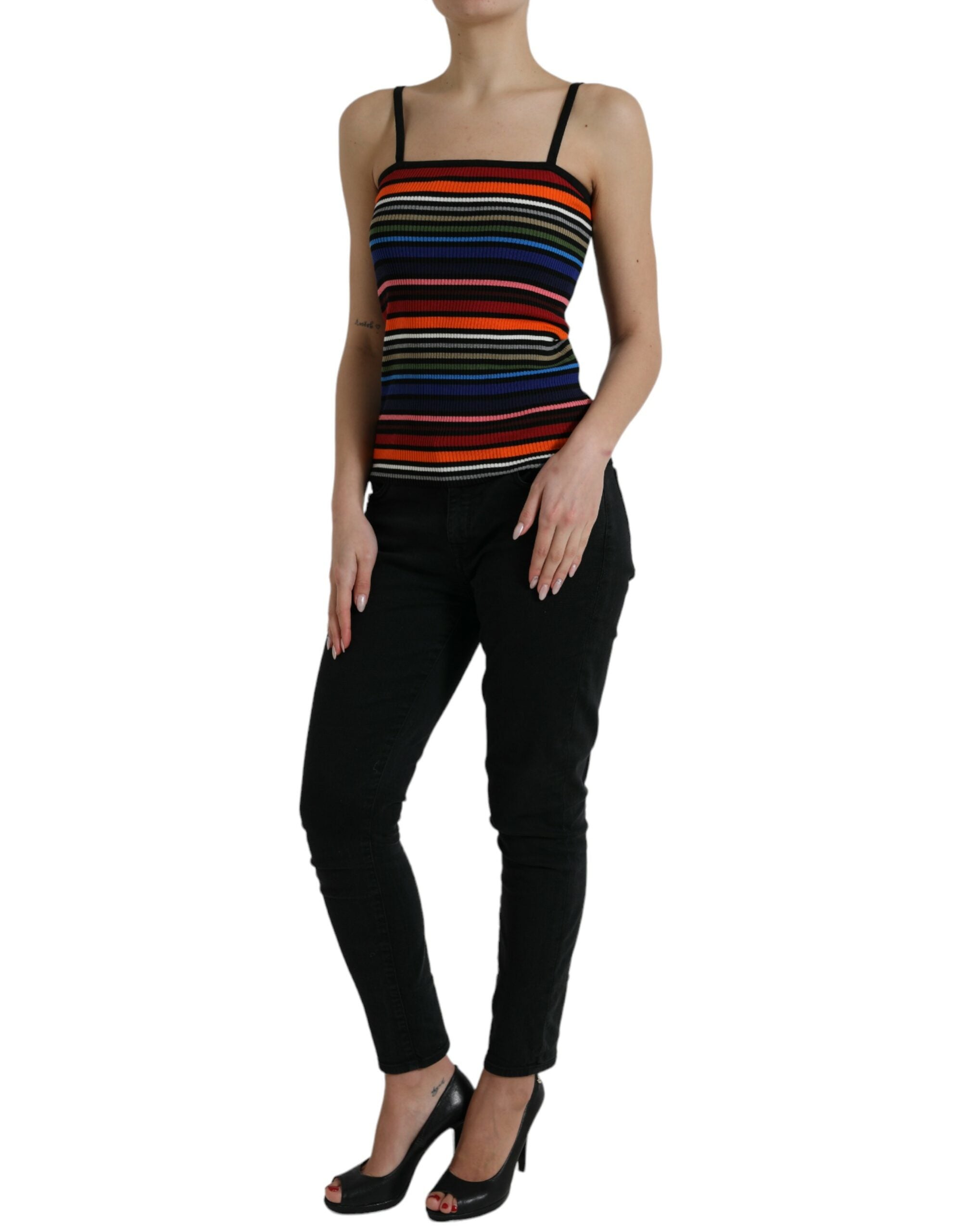 Dolce &amp; Gabbana Schickes gestreiftes Spaghettiträger-Tanktop