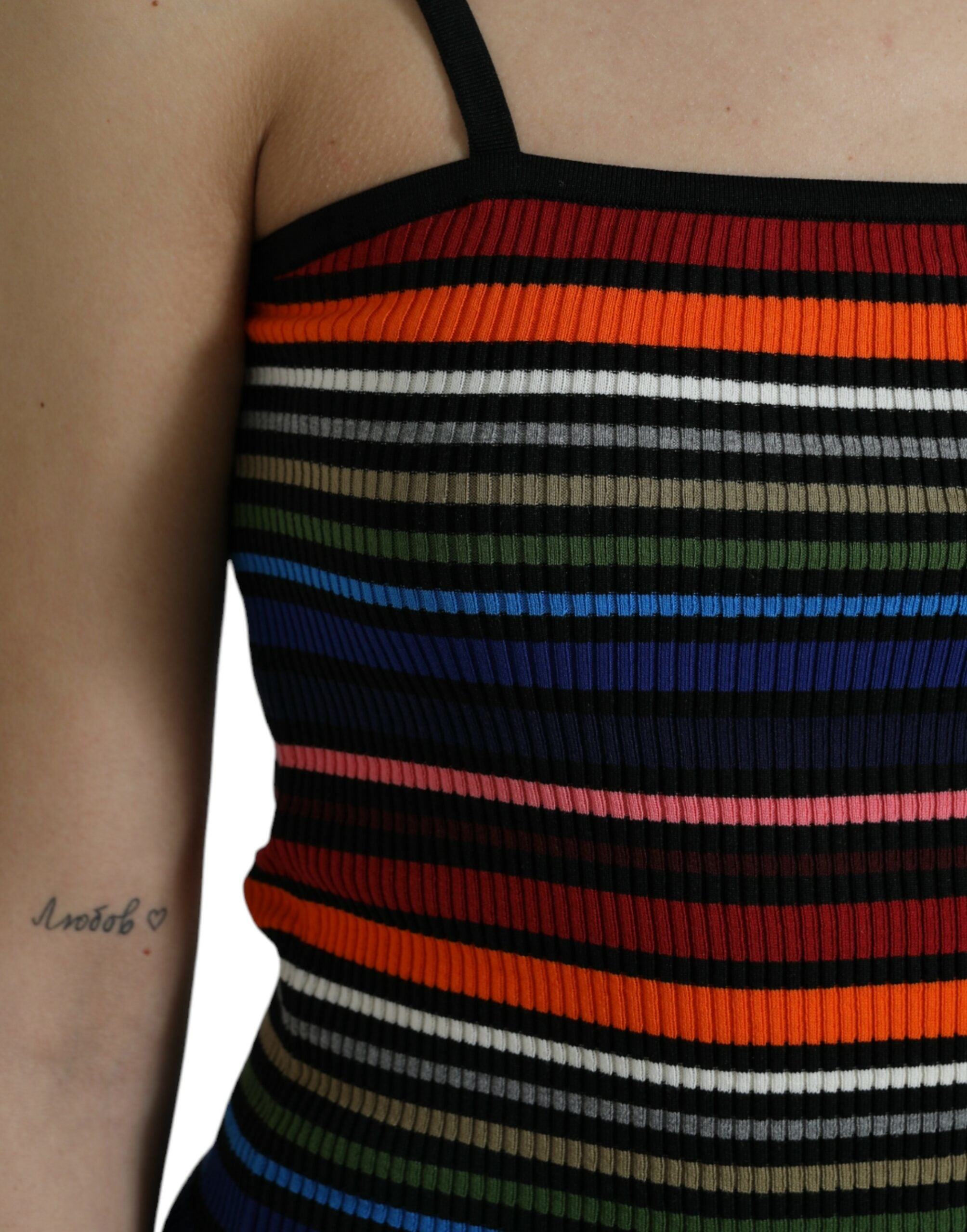 Dolce &amp; Gabbana Schickes gestreiftes Spaghettiträger-Tanktop