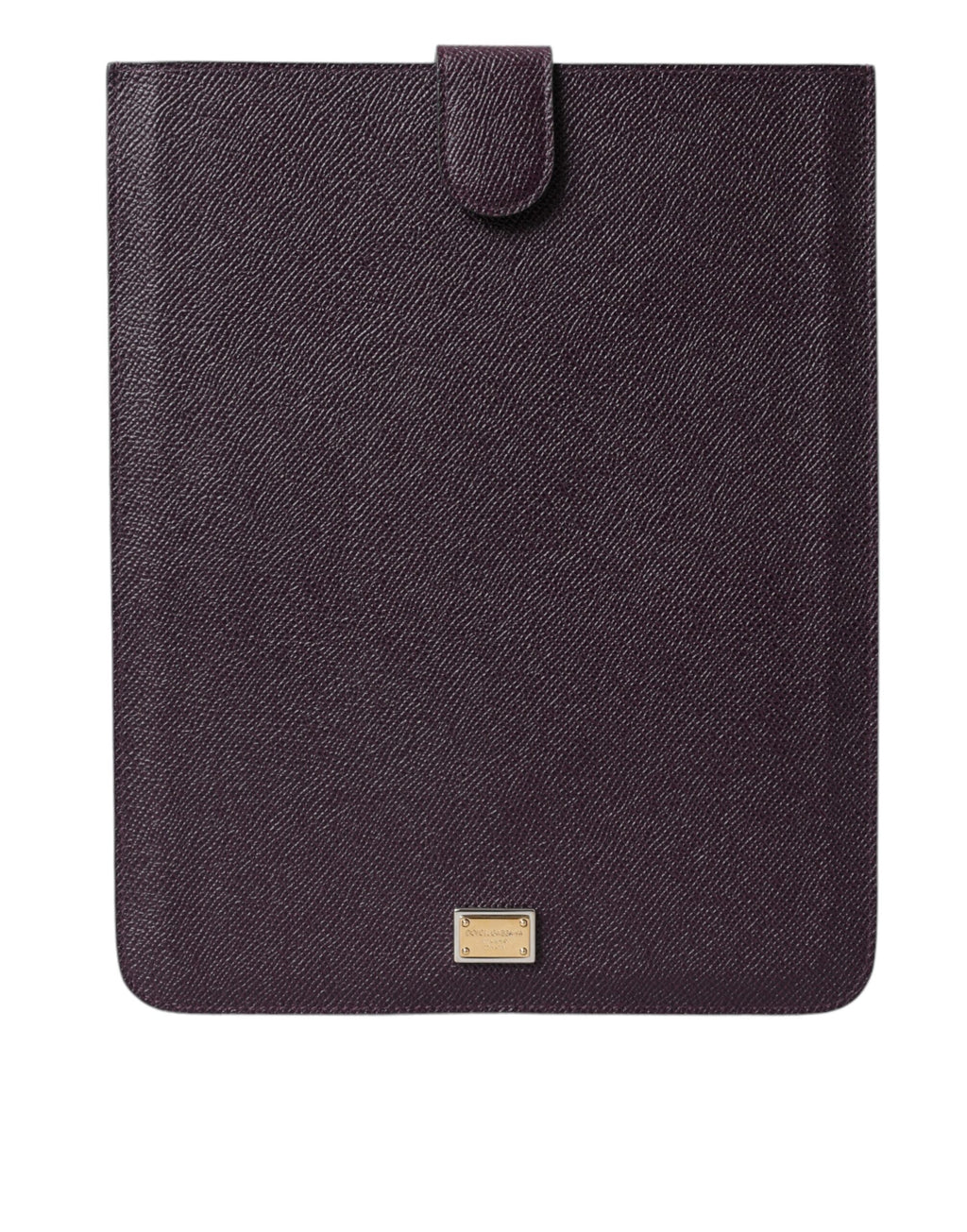 Dolce &amp; Gabbana Elegante Tablet-Tasche aus Leder in sattem Braun