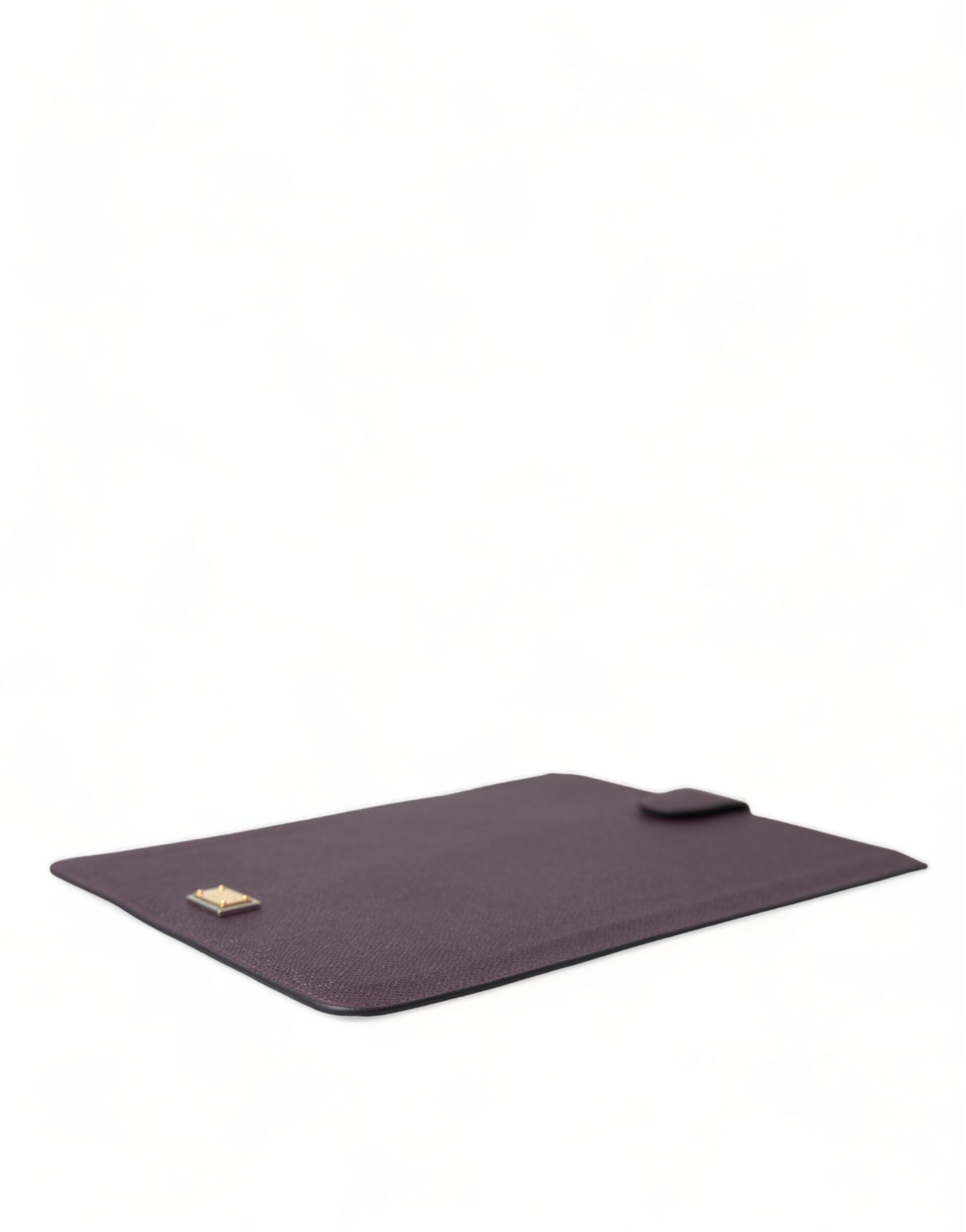 Dolce &amp; Gabbana Elegante Tablet-Tasche aus Leder in sattem Braun