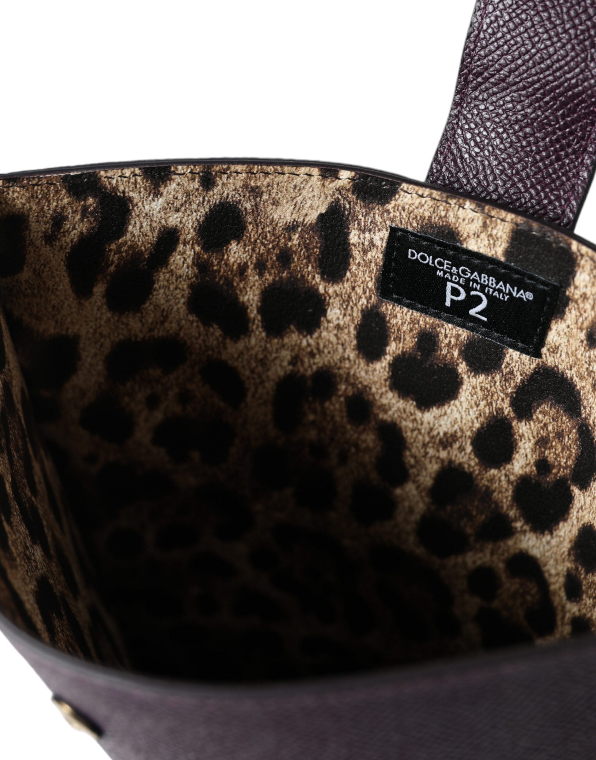 Dolce &amp; Gabbana Elegante Tablet-Tasche aus Leder in sattem Braun