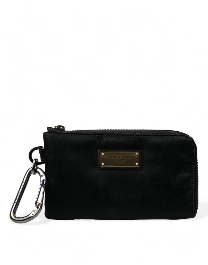 Dolce &amp; Gabbana Elite – Schwarze Nylon- und Ledertasche mit Logodetail