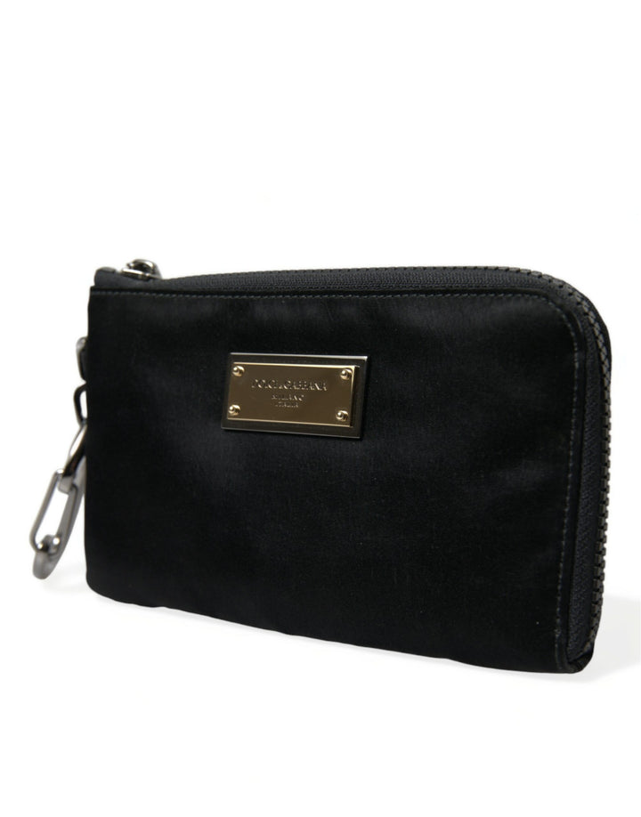 Dolce &amp; Gabbana Elite – Schwarze Nylon- und Ledertasche mit Logodetail