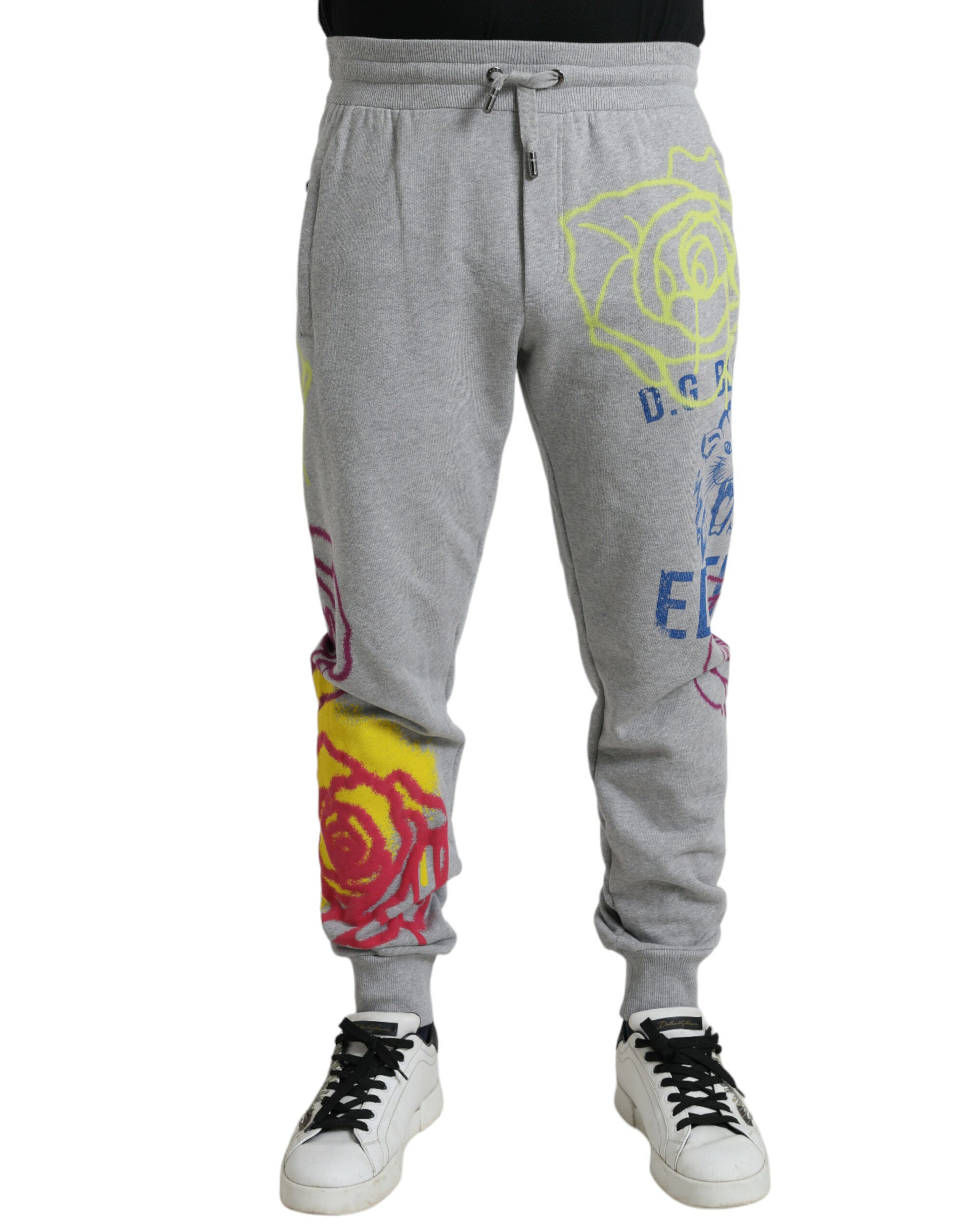 Dolce &amp; Gabbana Schicke, graue Skinny-Jogginghose aus Baumwolle