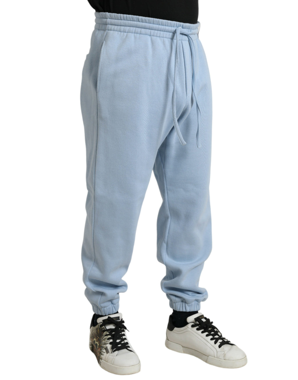 Dolce &amp; Gabbana Elegante hellblaue Jogginghose aus Baumwollmischung