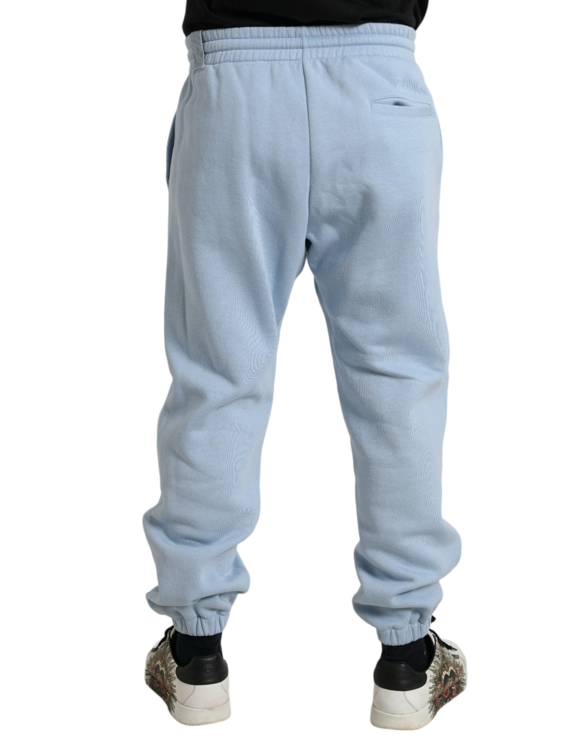 Dolce &amp; Gabbana Elegante hellblaue Jogginghose aus Baumwollmischung