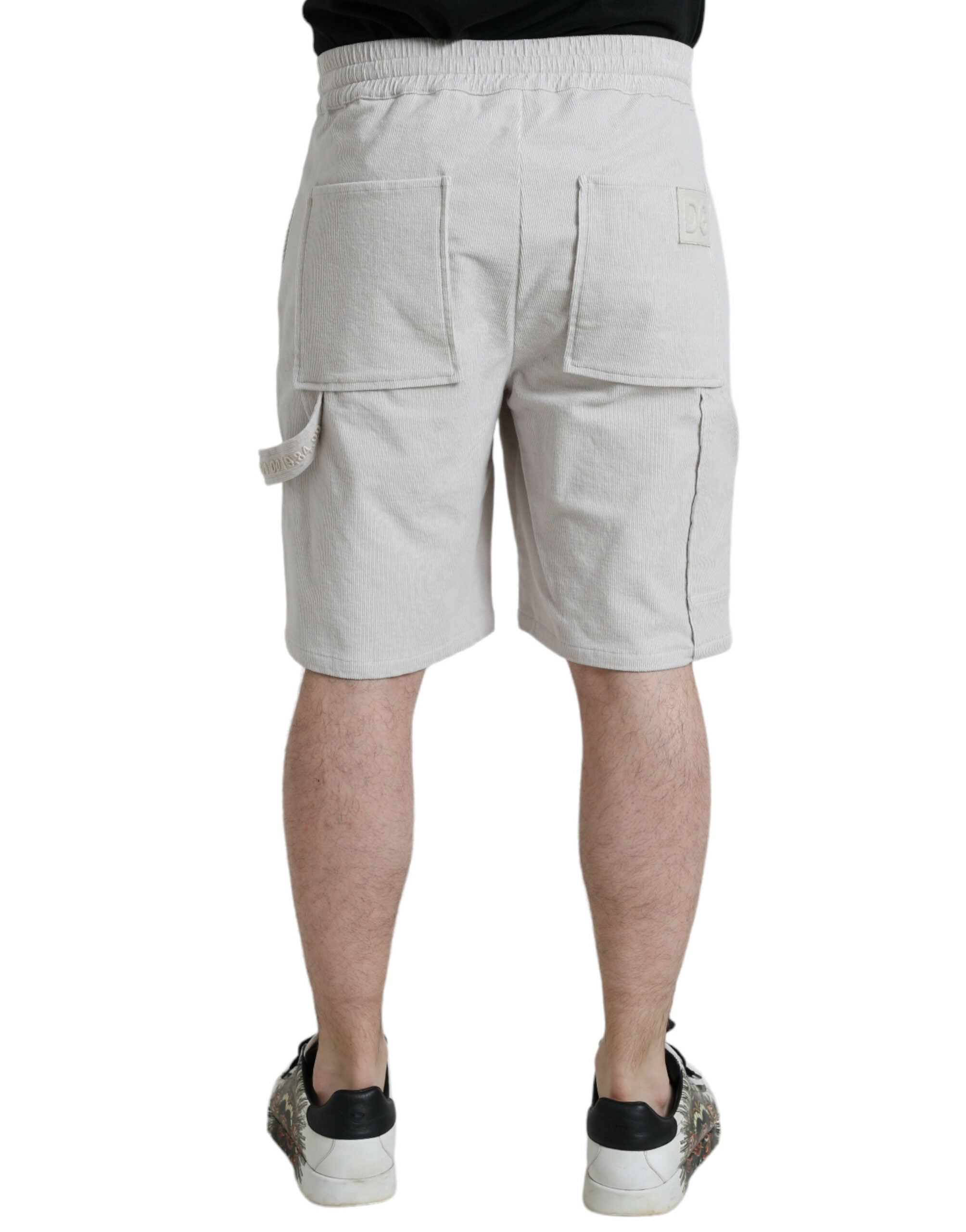 Dolce &amp; Gabbana Beige Bermudashorts aus Baumwollcord für Herren