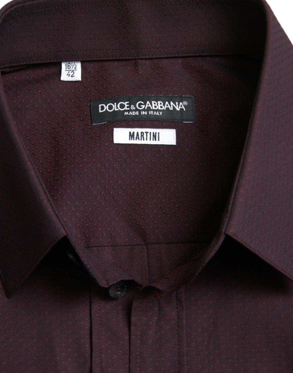Dolce &amp; Gabbana Elegantes kastanienbraunes Martini-Hemd