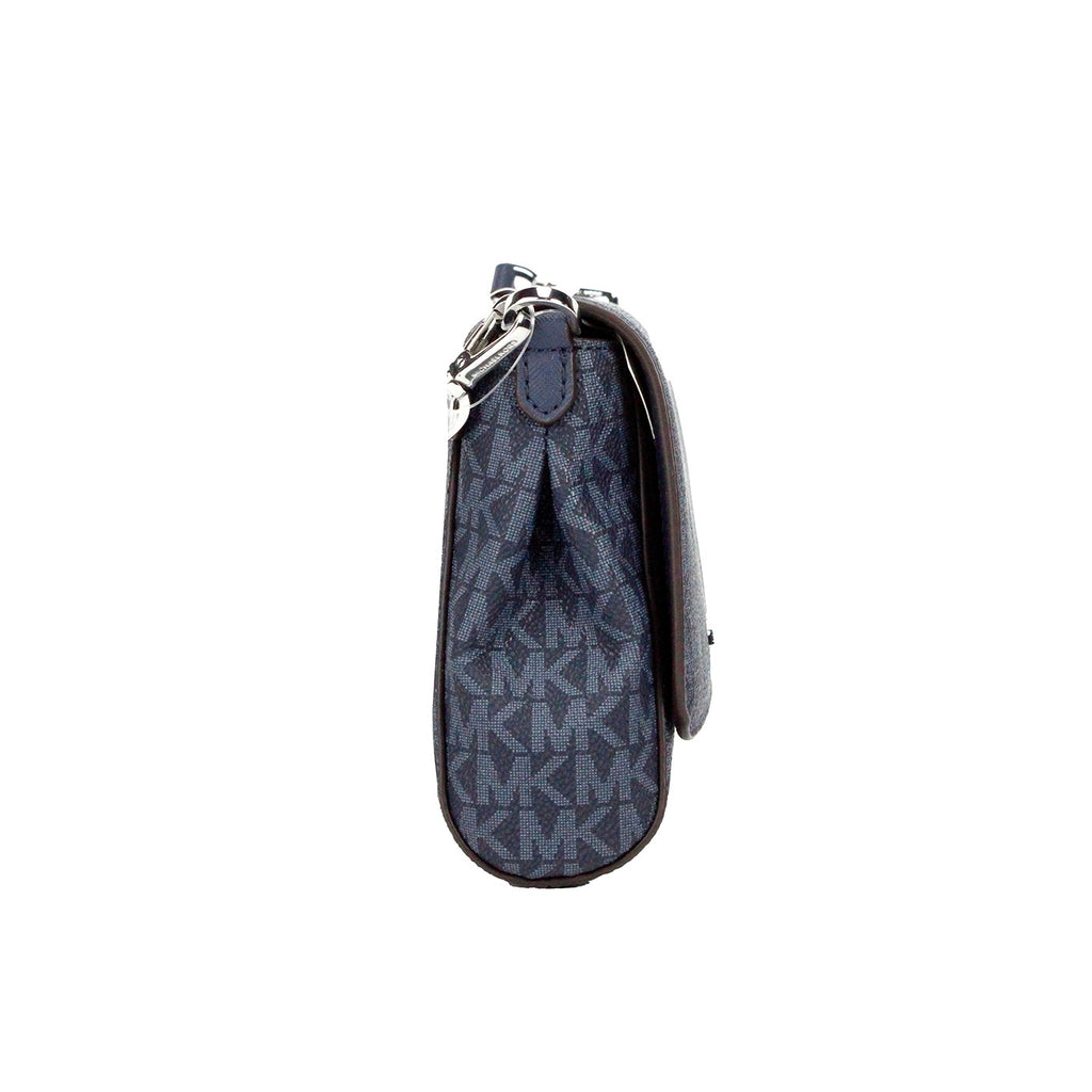 Michael Kors Jet Set – Umwandelbare Umhängetasche aus PVC in Marineblau, mittelgroß