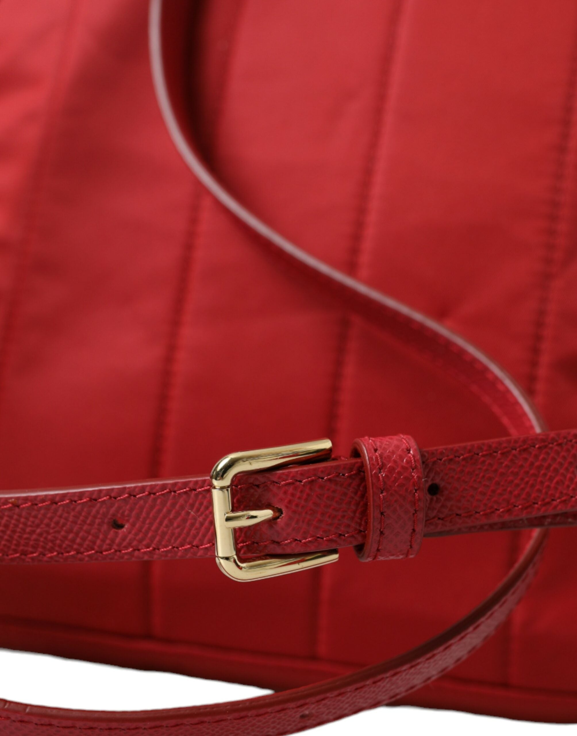 Dolce &amp; Gabbana – Verzierter roter Rucksack mit goldenen Details