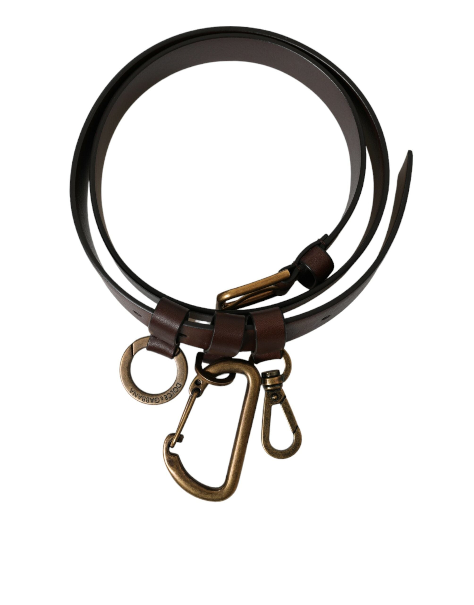 Dolce &amp; Gabbana Eleganter brauner Gürtel aus Kalbsleder – Zeitloses Accessoire
