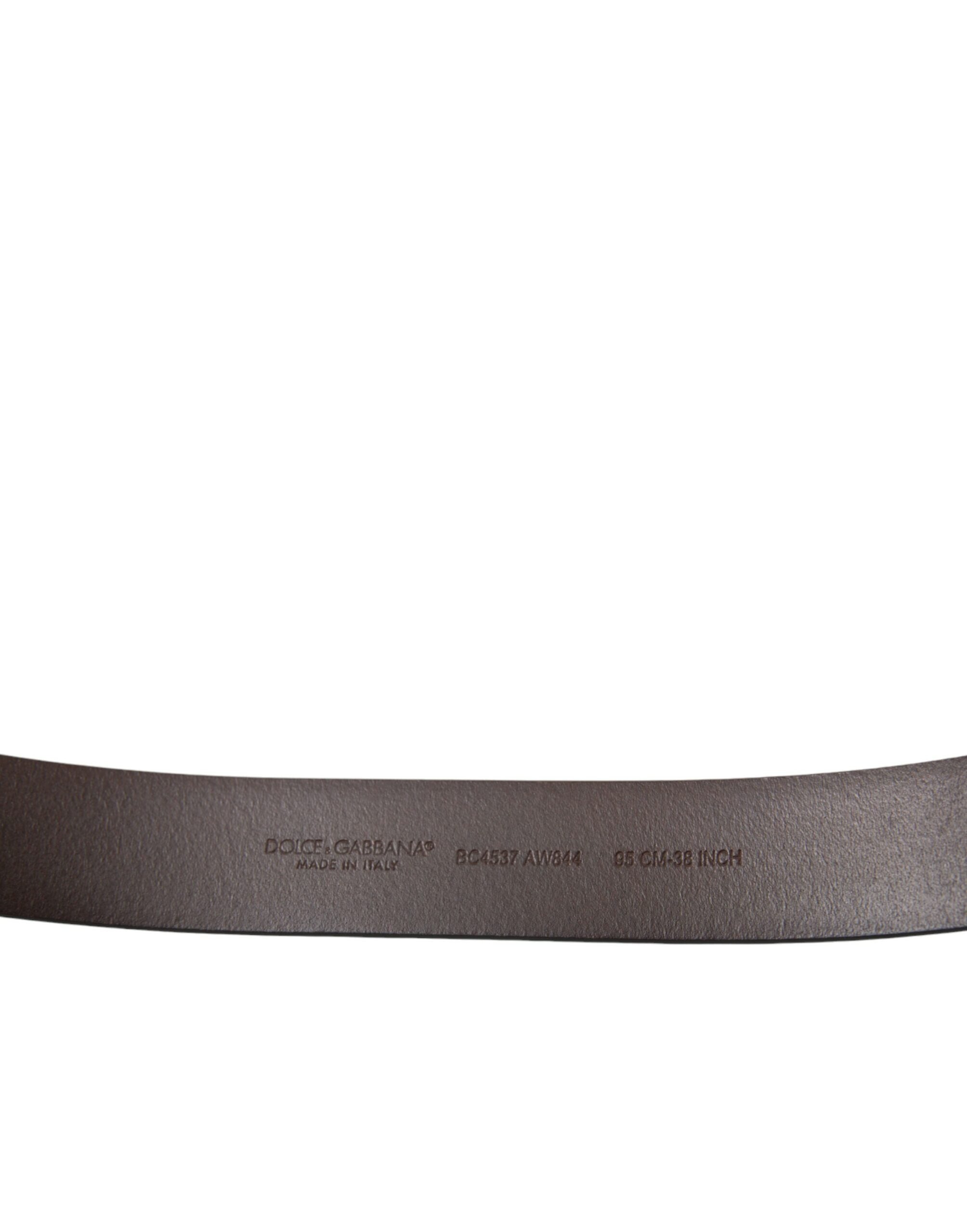 Dolce &amp; Gabbana Eleganter brauner Gürtel aus Kalbsleder – Zeitloses Accessoire