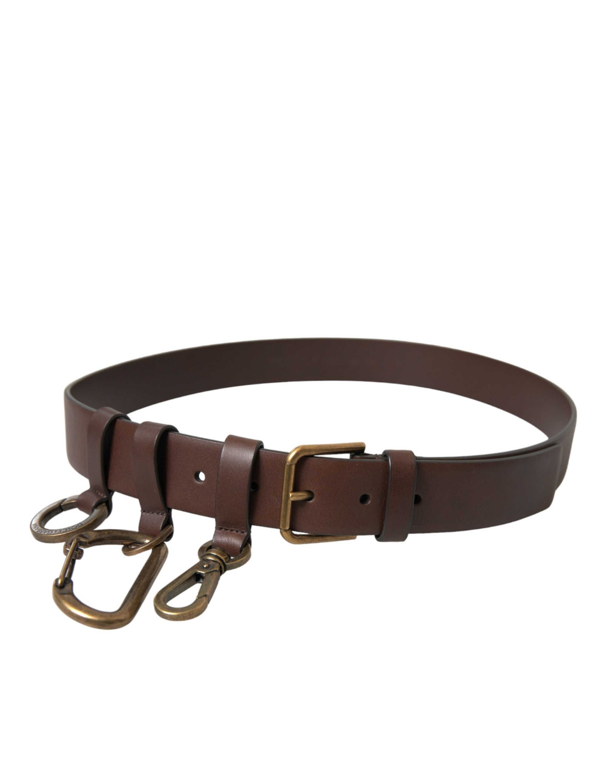 Dolce &amp; Gabbana Eleganter brauner Gürtel aus Kalbsleder – Zeitloses Accessoire