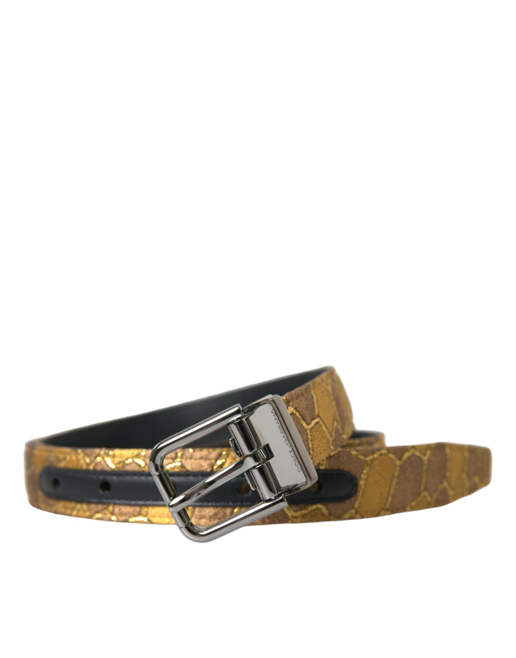 Dolce &amp; Gabbana Eleganter goldener Ledergürtel