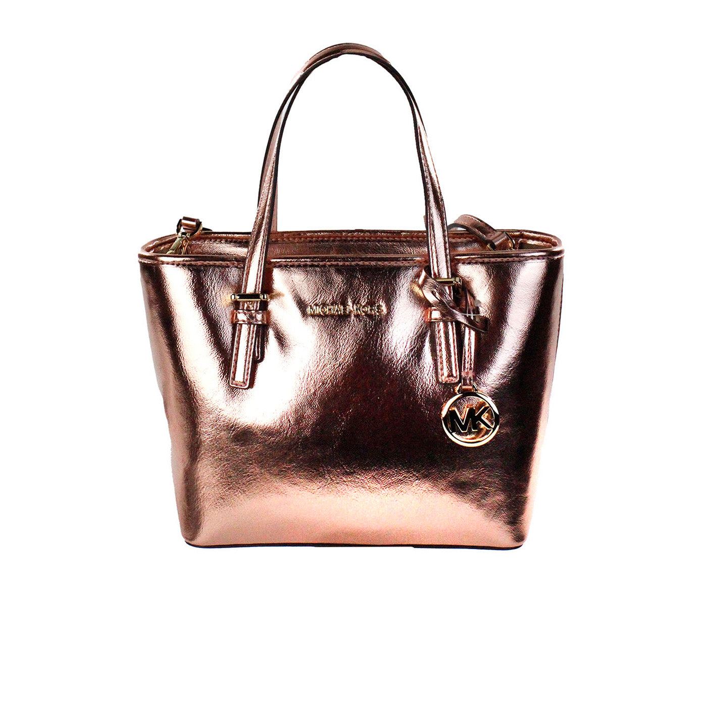 Michael Kors Jet Set Primrose Metallic XS Tragetasche mit Reißverschluss oben