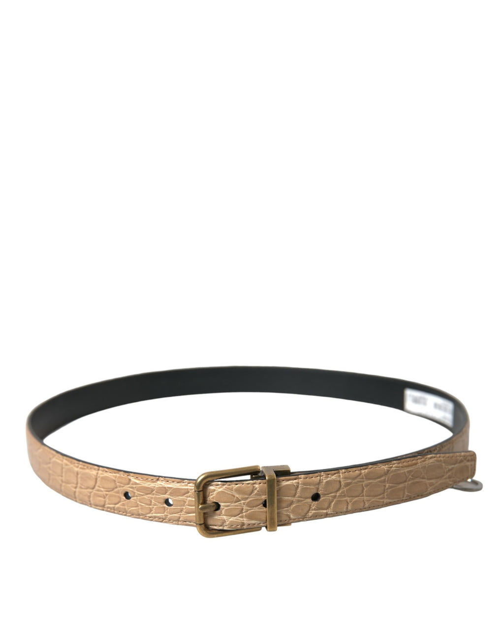 Dolce &amp; Gabbana Eleganter beigefarbener Ledergürtel
