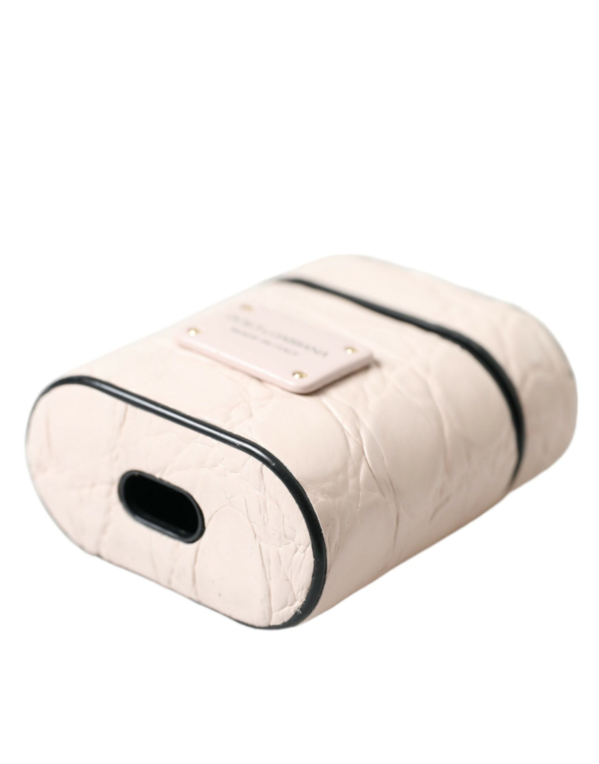 Dolce &amp; Gabbana Elegante Airpod-Hülle aus hellrosa Leder