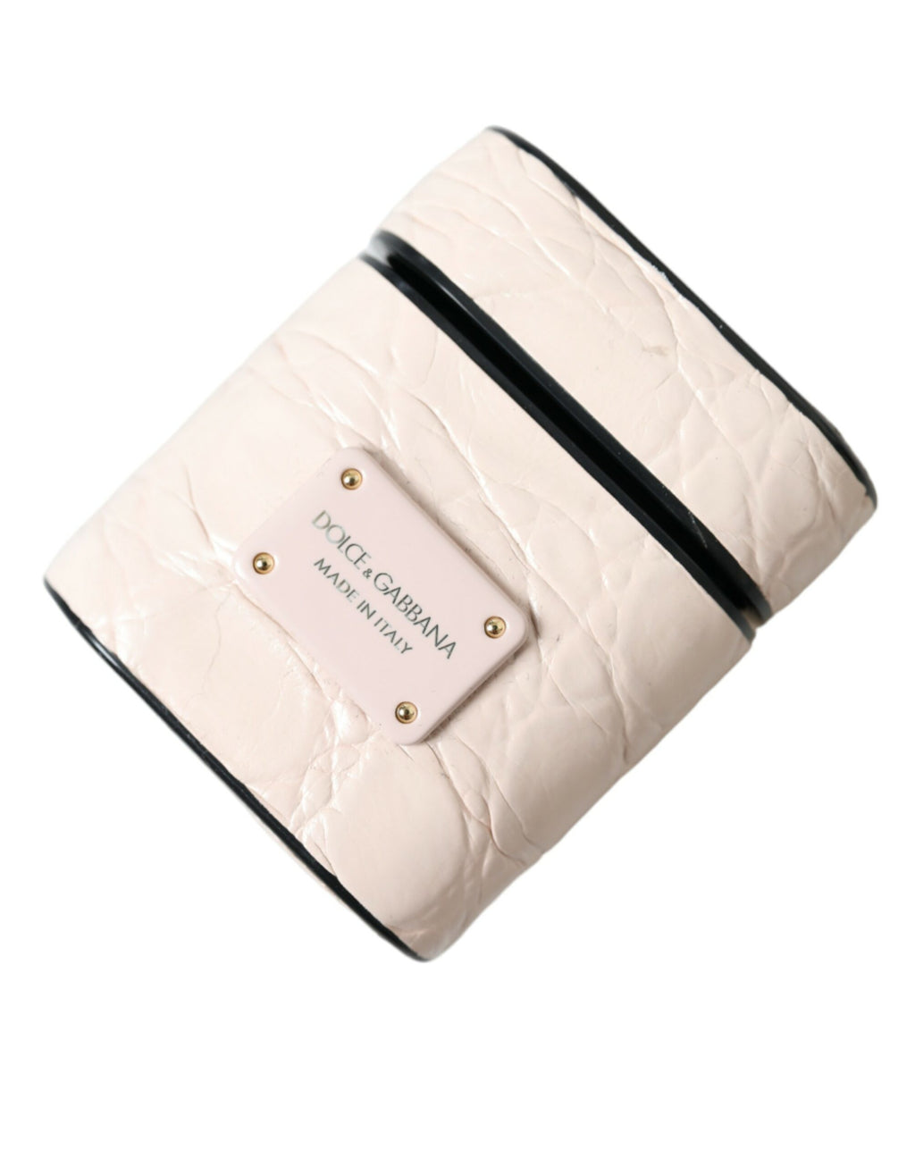 Dolce &amp; Gabbana Elegante Airpod-Hülle aus hellrosa Leder