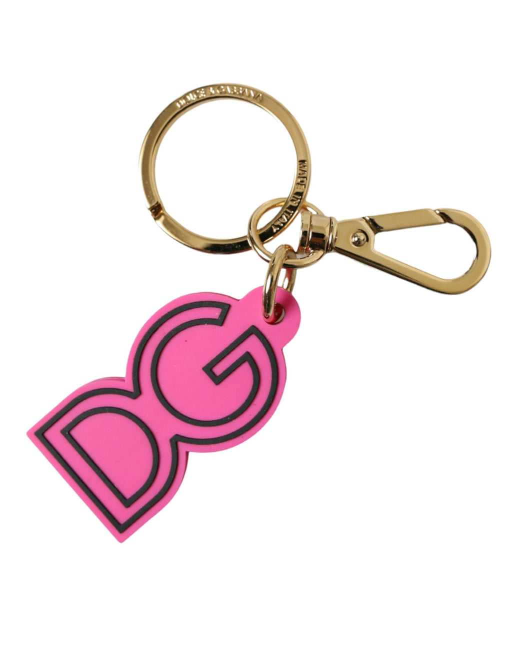 Dolce &amp; Gabbana Chic Gold und Pink Schlüsselanhänger Elegance