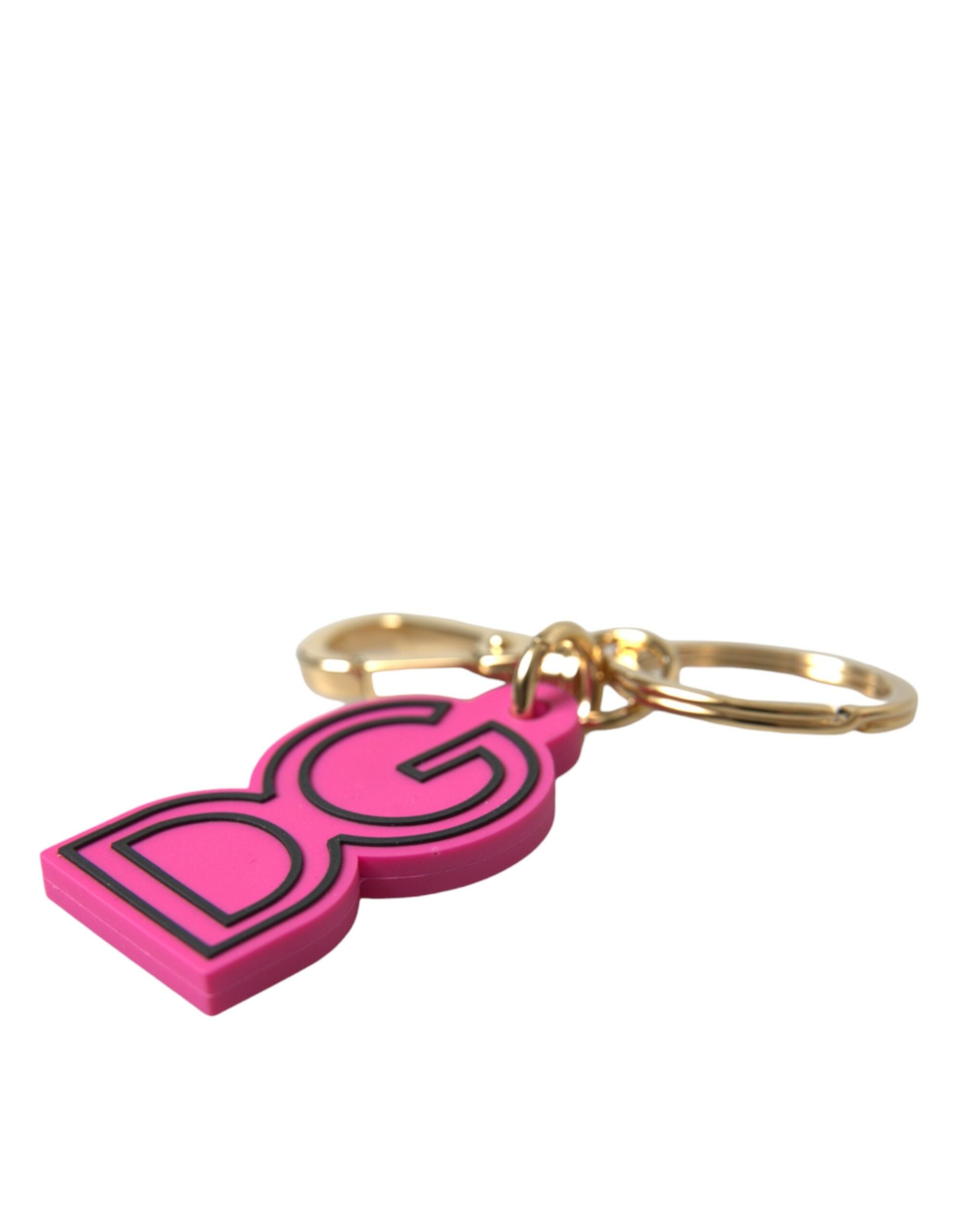 Dolce &amp; Gabbana Chic Gold und Pink Schlüsselanhänger Elegance