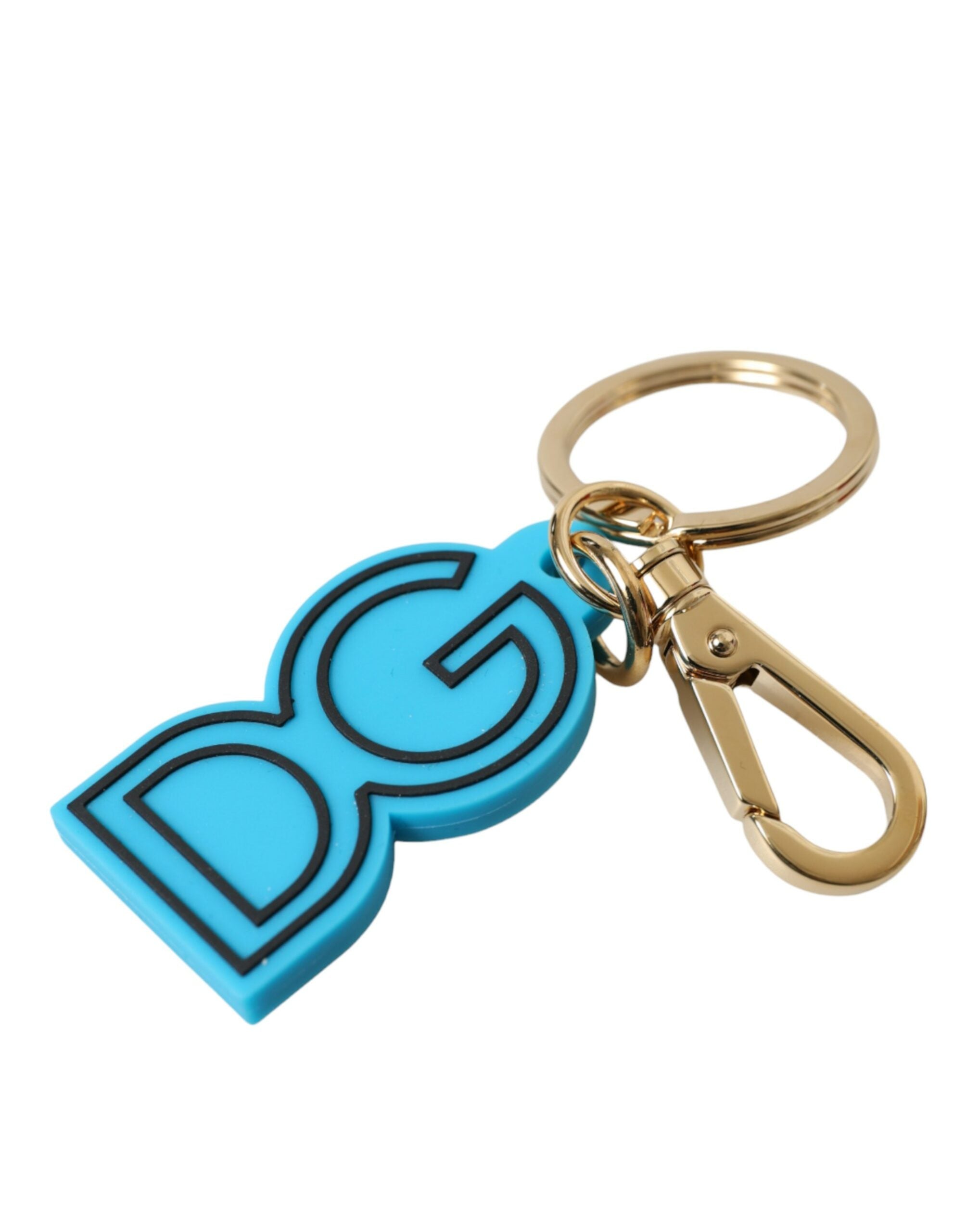 Dolce &amp; Gabbana Elegantes Schlüsselanhänger-Accessoire in Blau und Gold