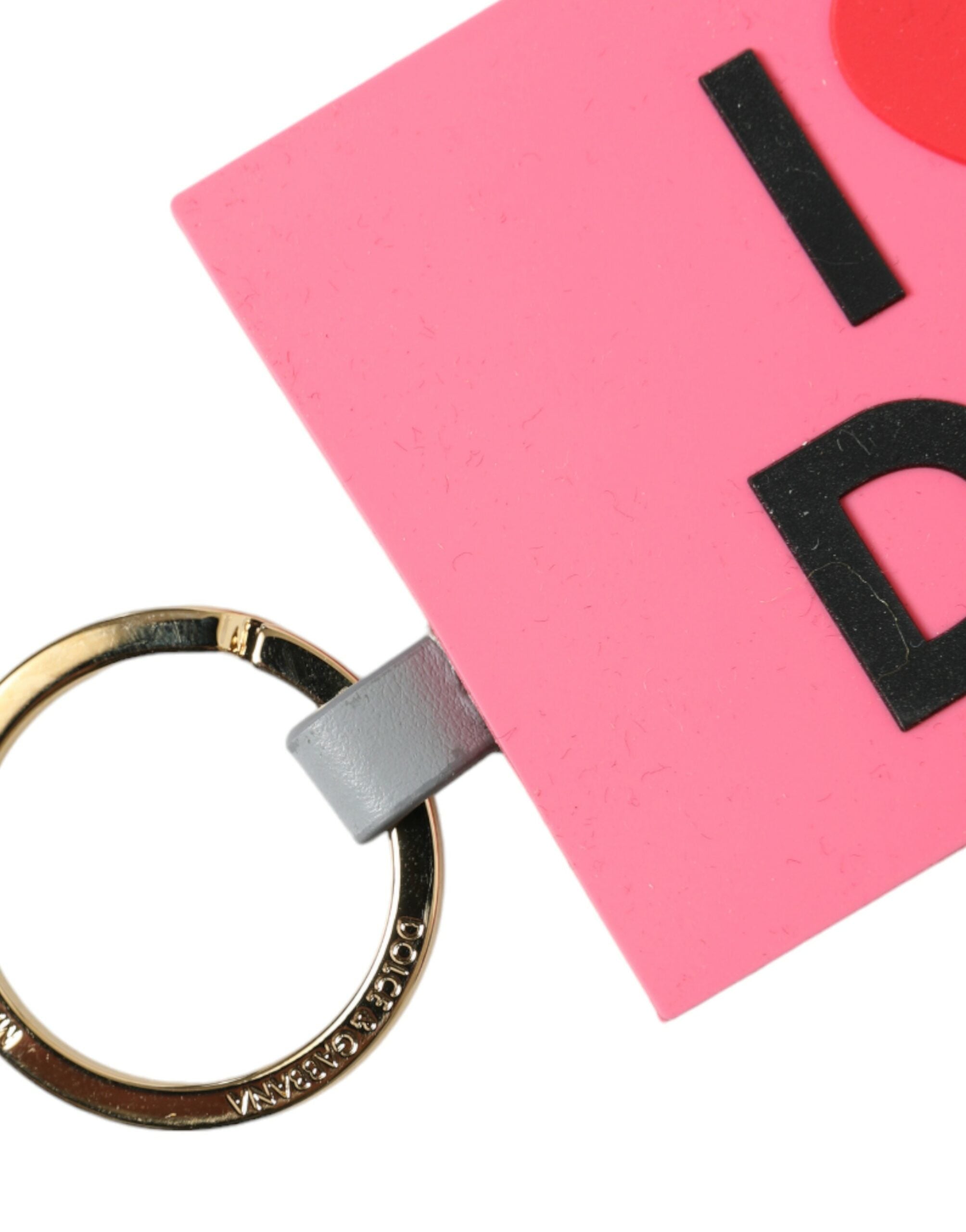 Dolce &amp; Gabbana Chic Dreifach-Schlüsseletui in Gold und Pink