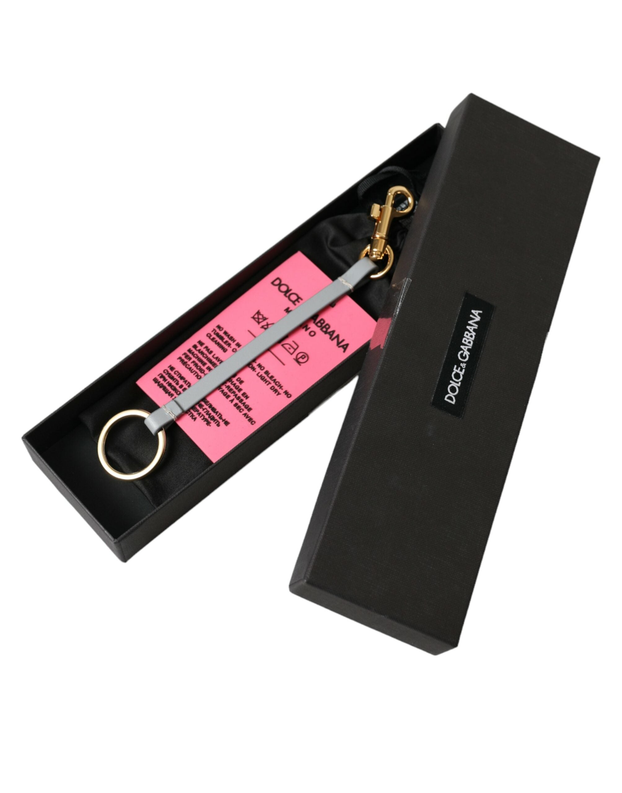 Dolce &amp; Gabbana Chic Dreifach-Schlüsseletui in Gold und Pink