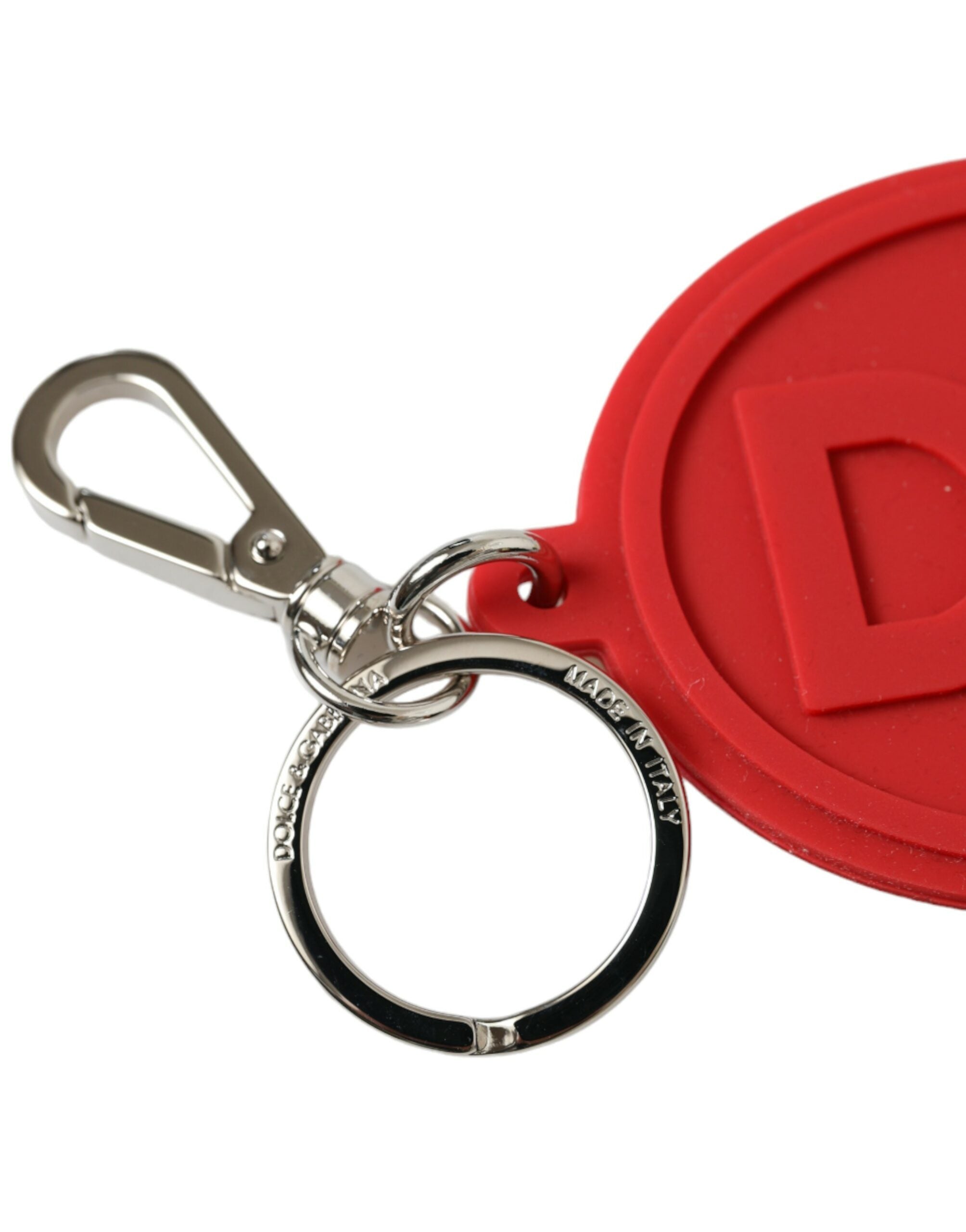Dolce &amp; Gabbana Elegantes rotes dreifach faltbares Schlüsselanhänger-Etui