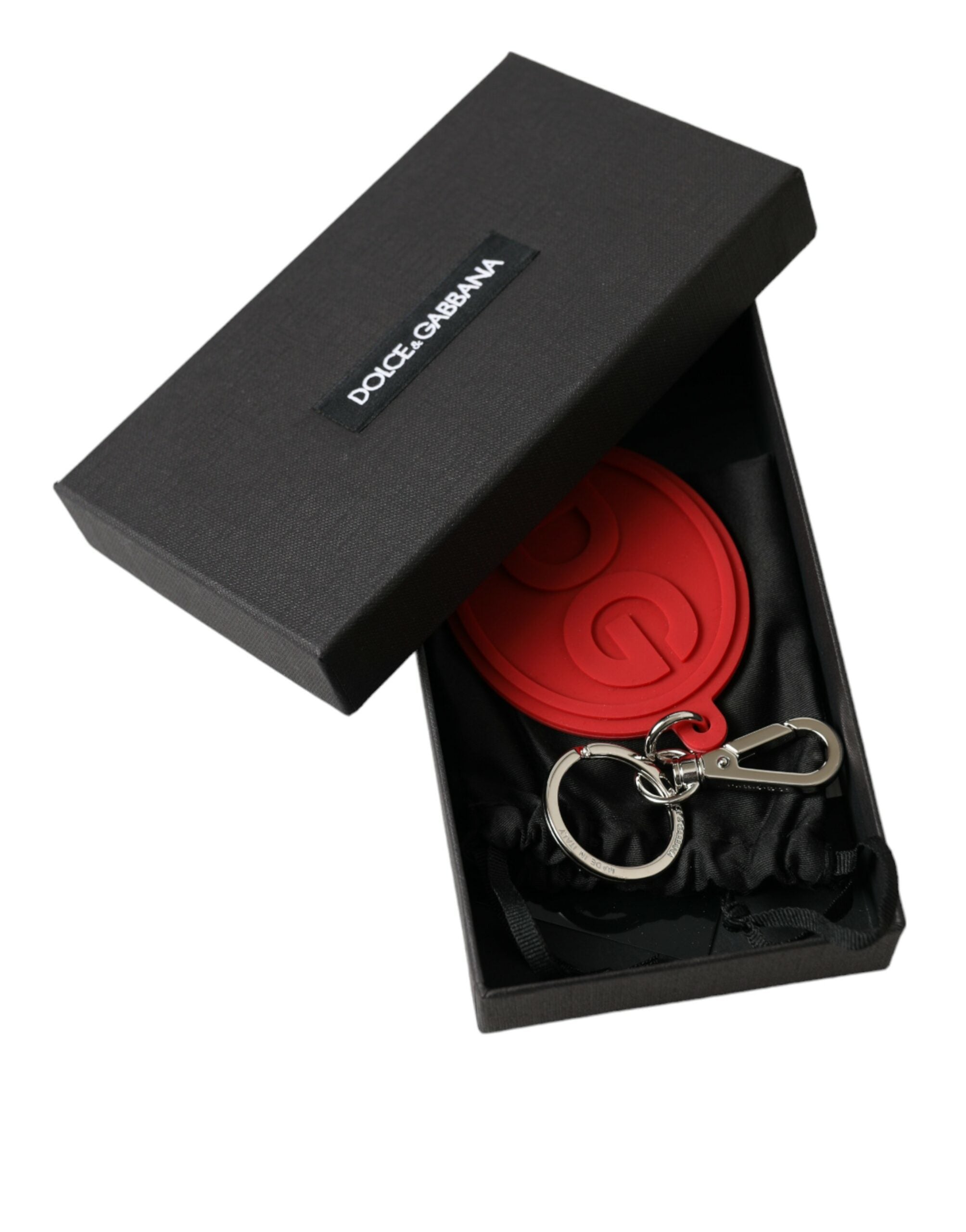 Dolce &amp; Gabbana Elegantes rotes dreifach faltbares Schlüsselanhänger-Etui
