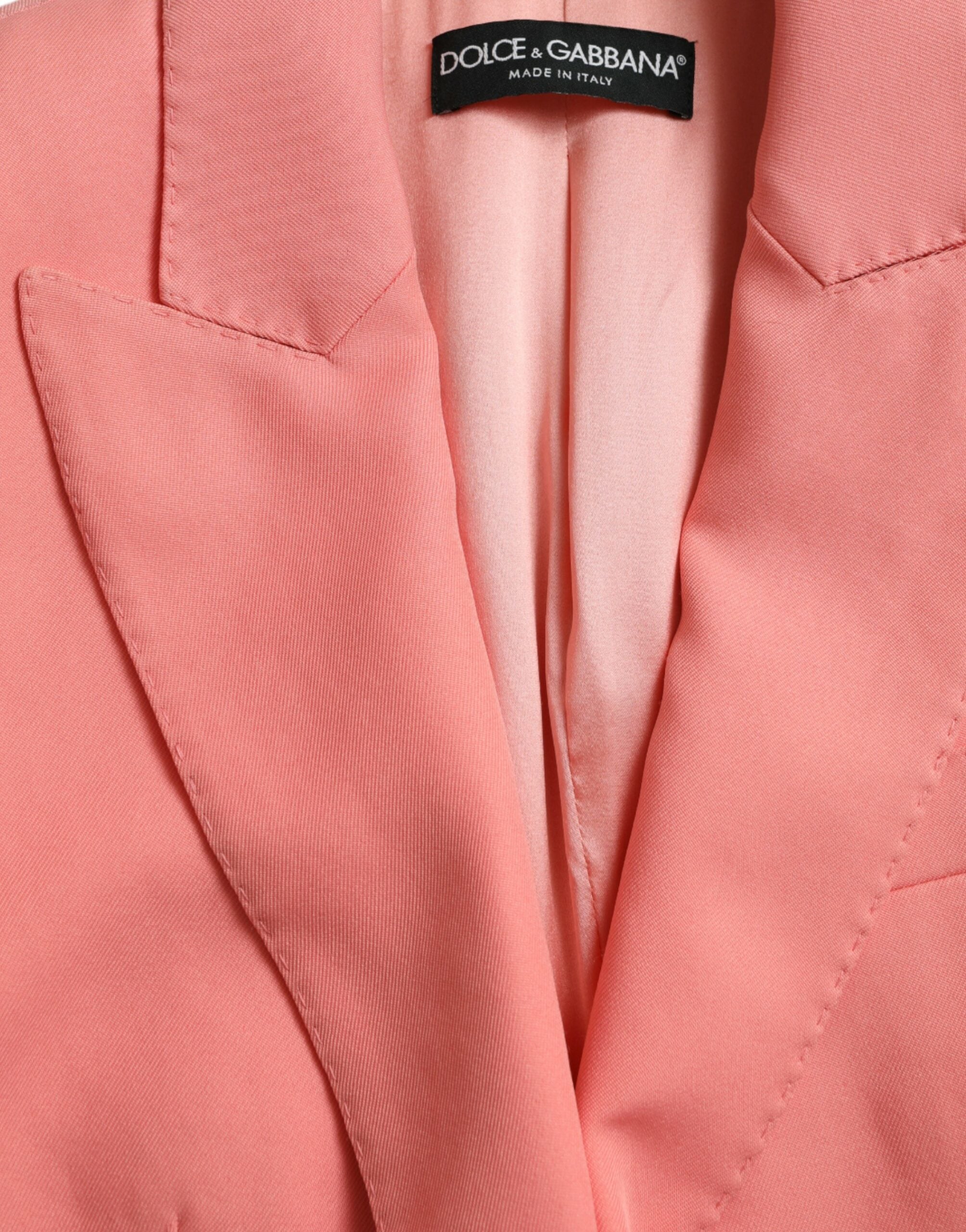 Dolce &amp; Gabbana Schicker Blazer mit steigendem Revers in Rosa